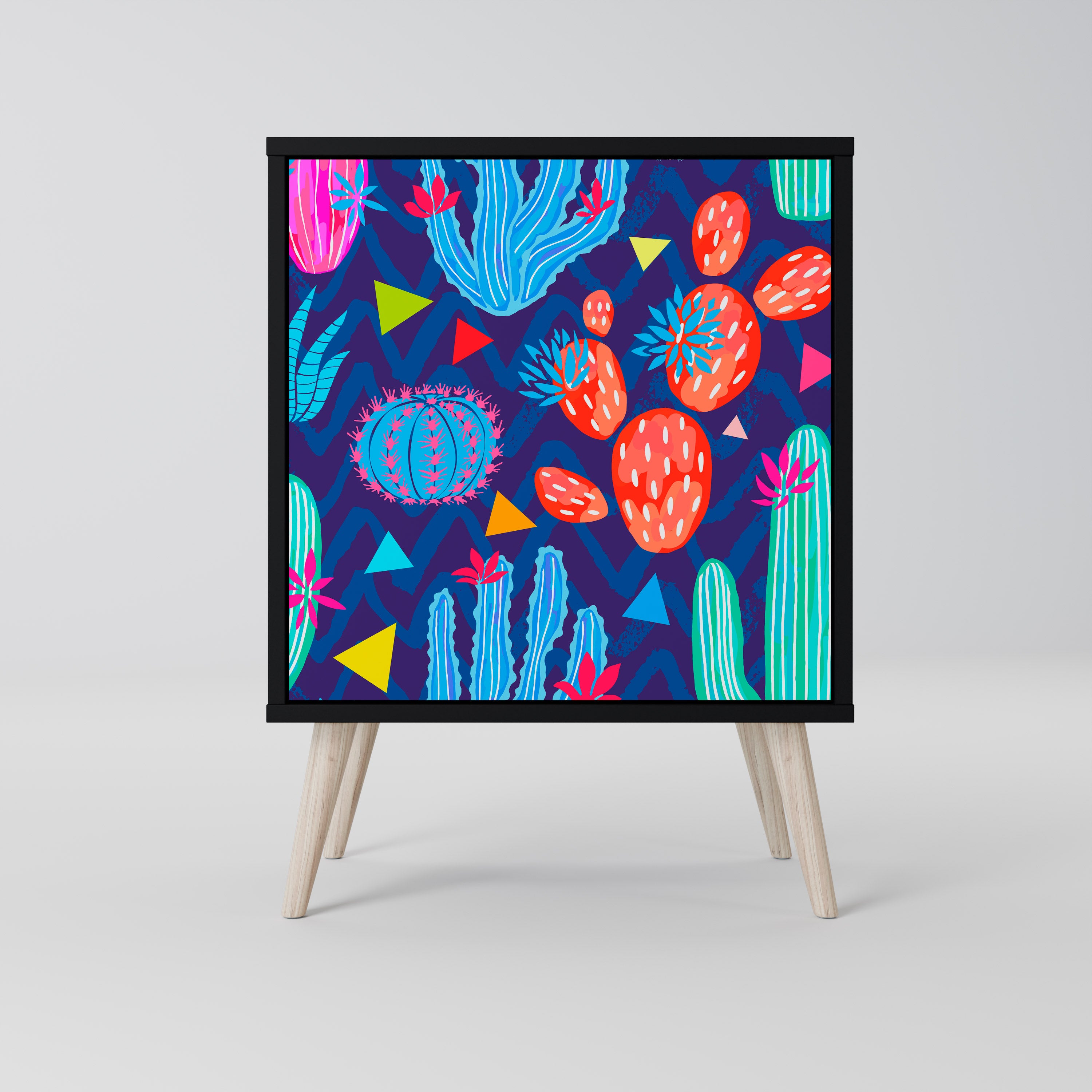 CACTUS VIBES Sideboard mit 1 Tür in Schwarz