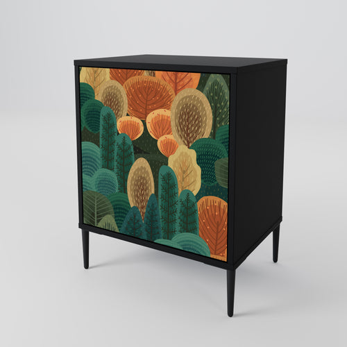 AUTUMN KALEIDOSCOPE Sideboard mit 1 Tür in Schwarz