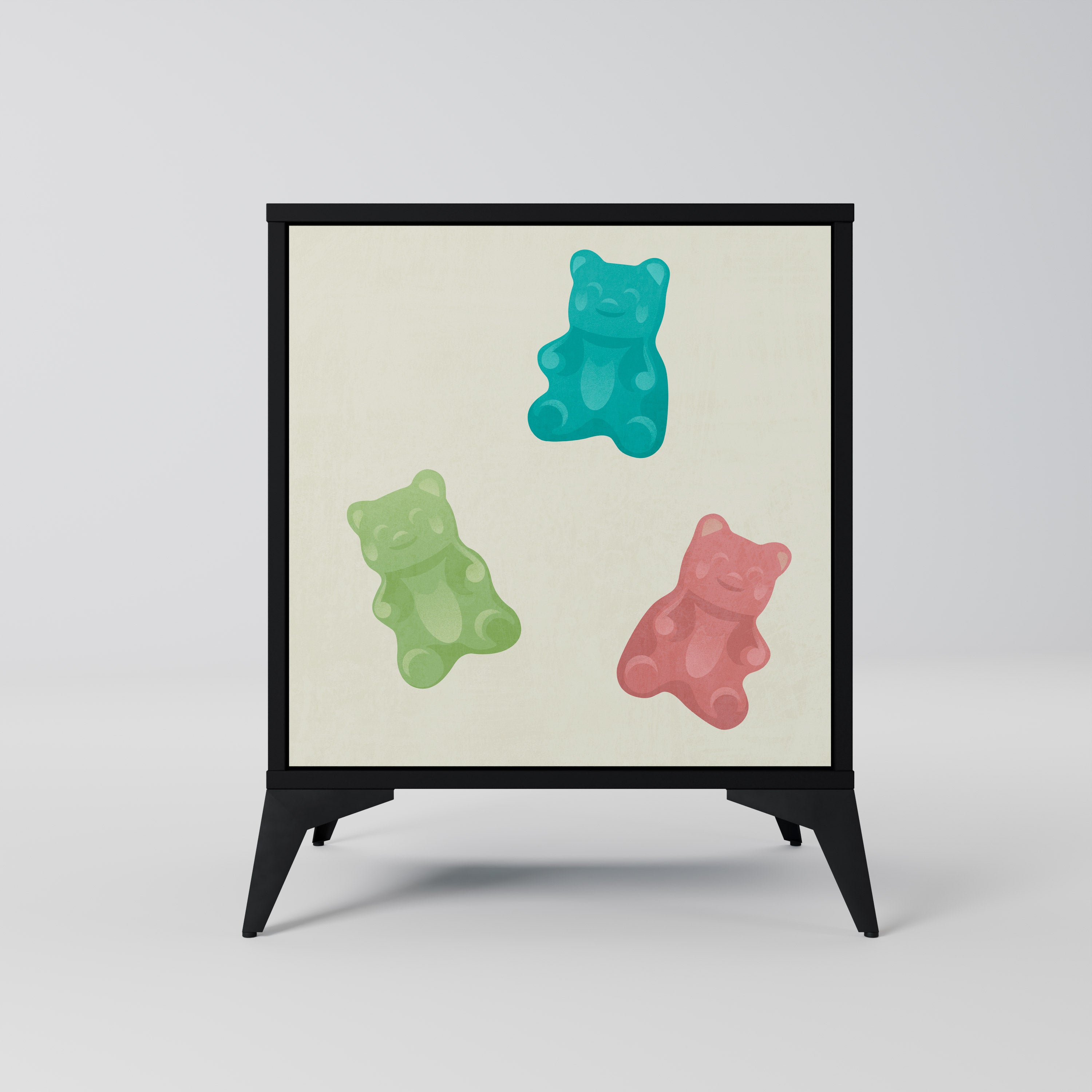 GUMMY BEARS Sideboard mit 1 Tür in Schwarz