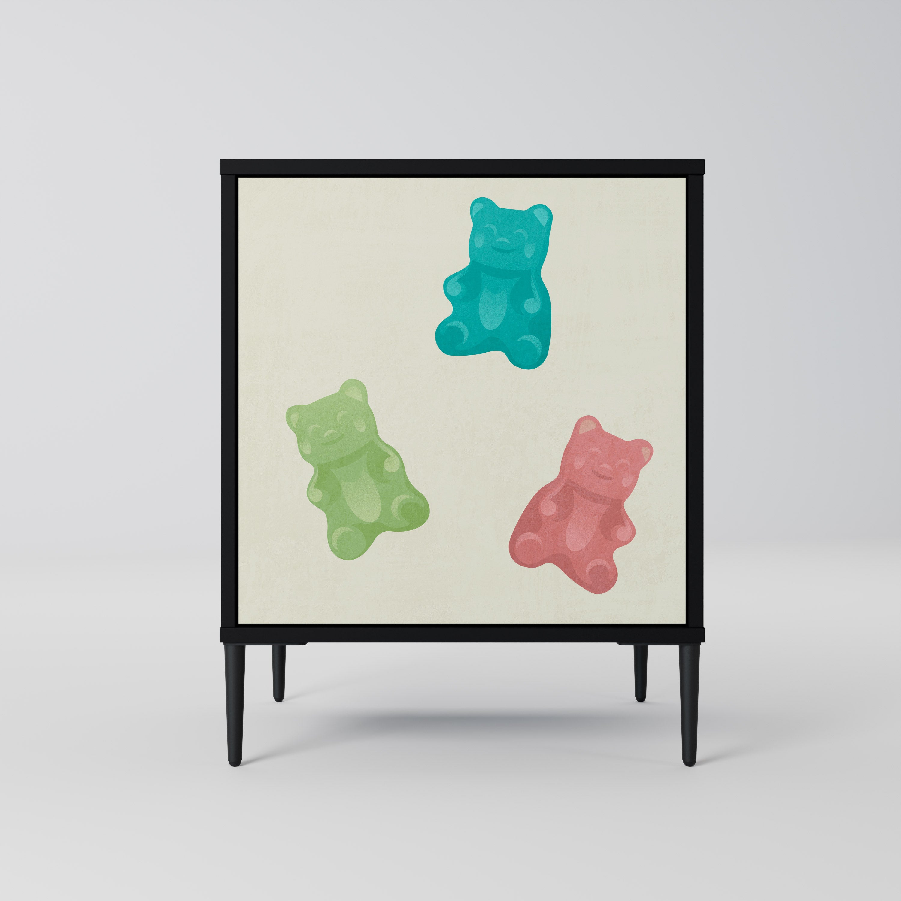 GUMMY BEARS Sideboard mit 1 Tür in Schwarz