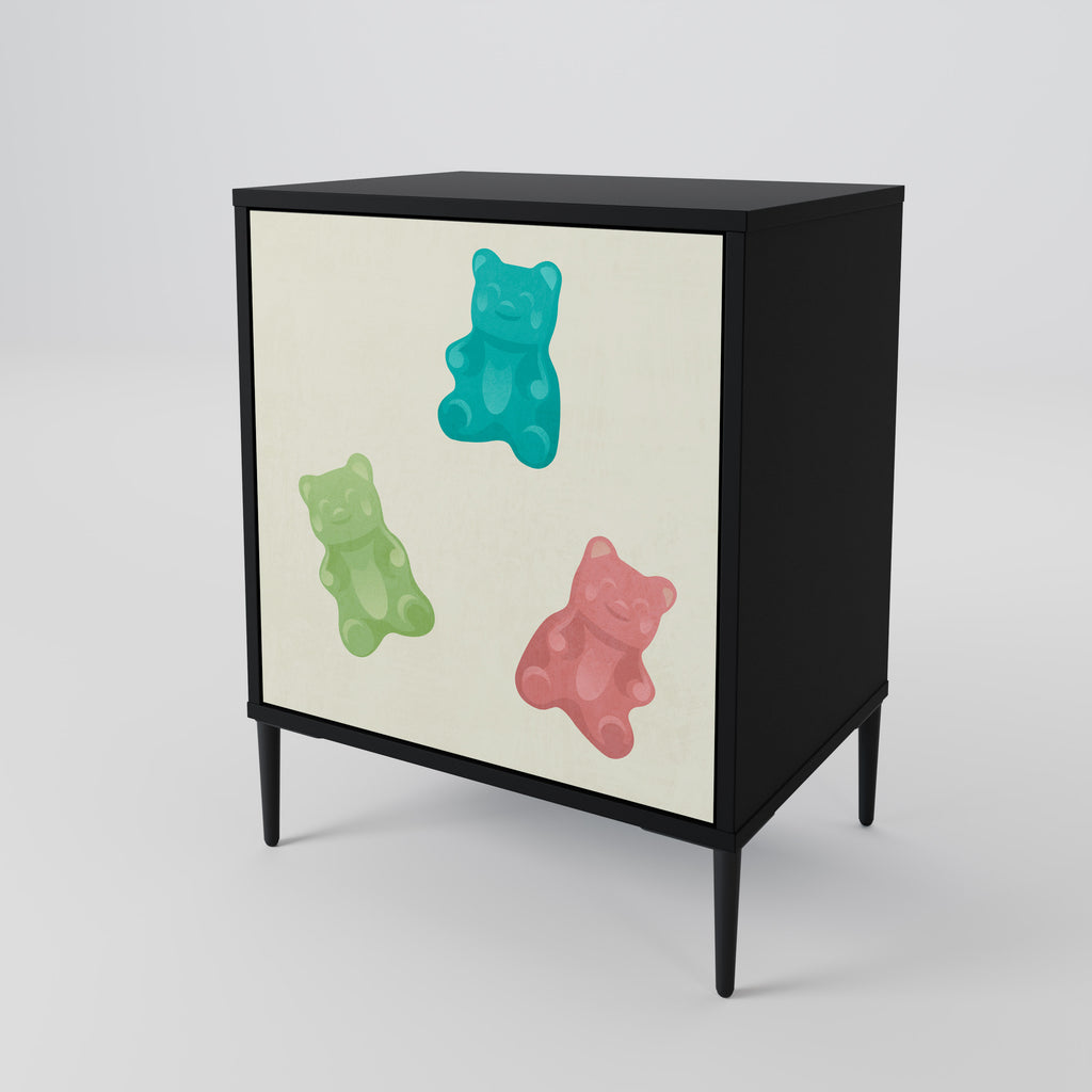 GUMMY BEARS Sideboard mit 1 Tür in Schwarz