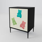 GUMMY BEARS Sideboard mit 1 Tür in Schwarz
