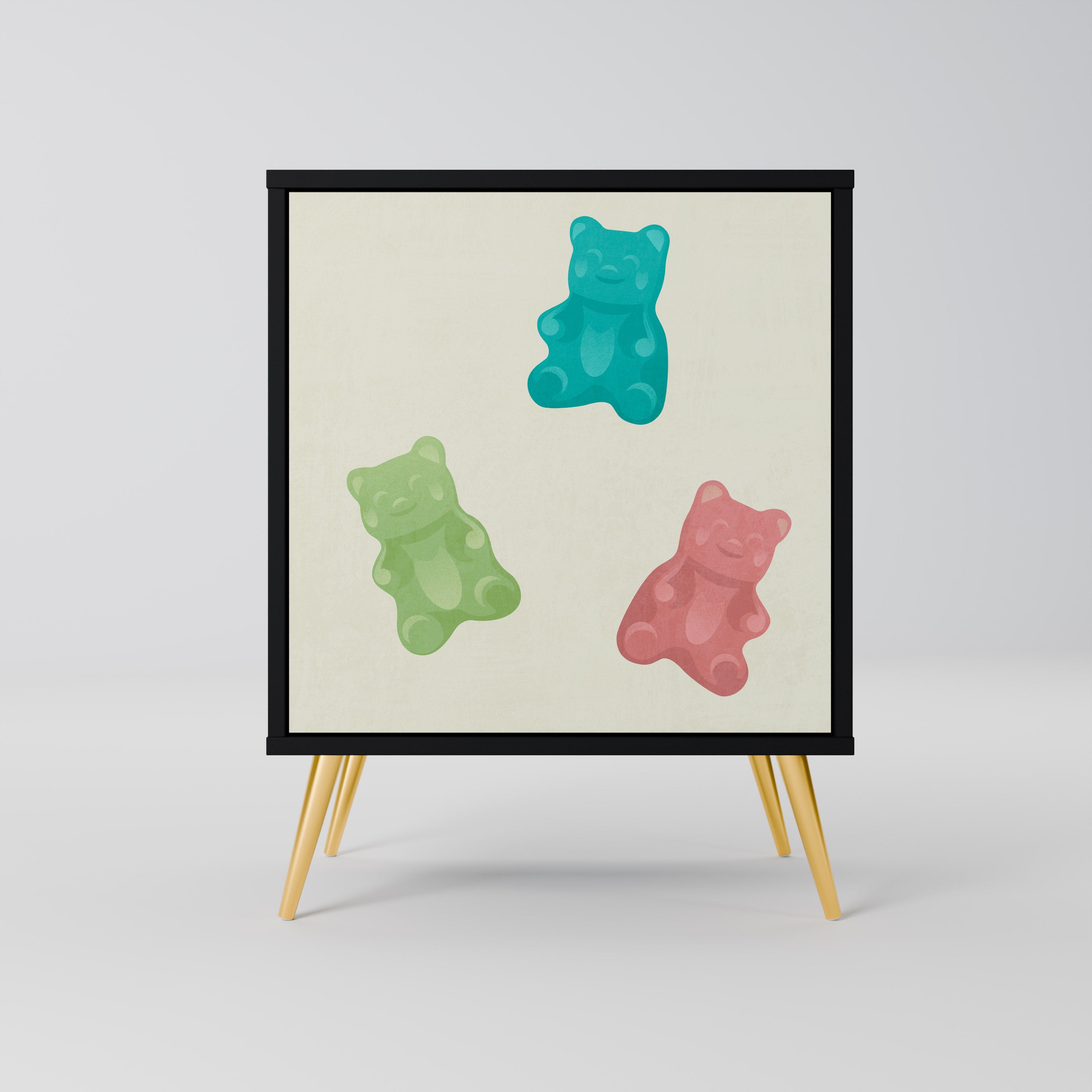 GUMMY BEARS Sideboard mit 1 Tür in Schwarz