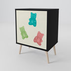 GUMMY BEARS Sideboard mit 1 Tür in Schwarz