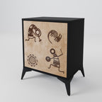 AFRICAN STYLE Sideboard mit 1 Tür in Schwarz