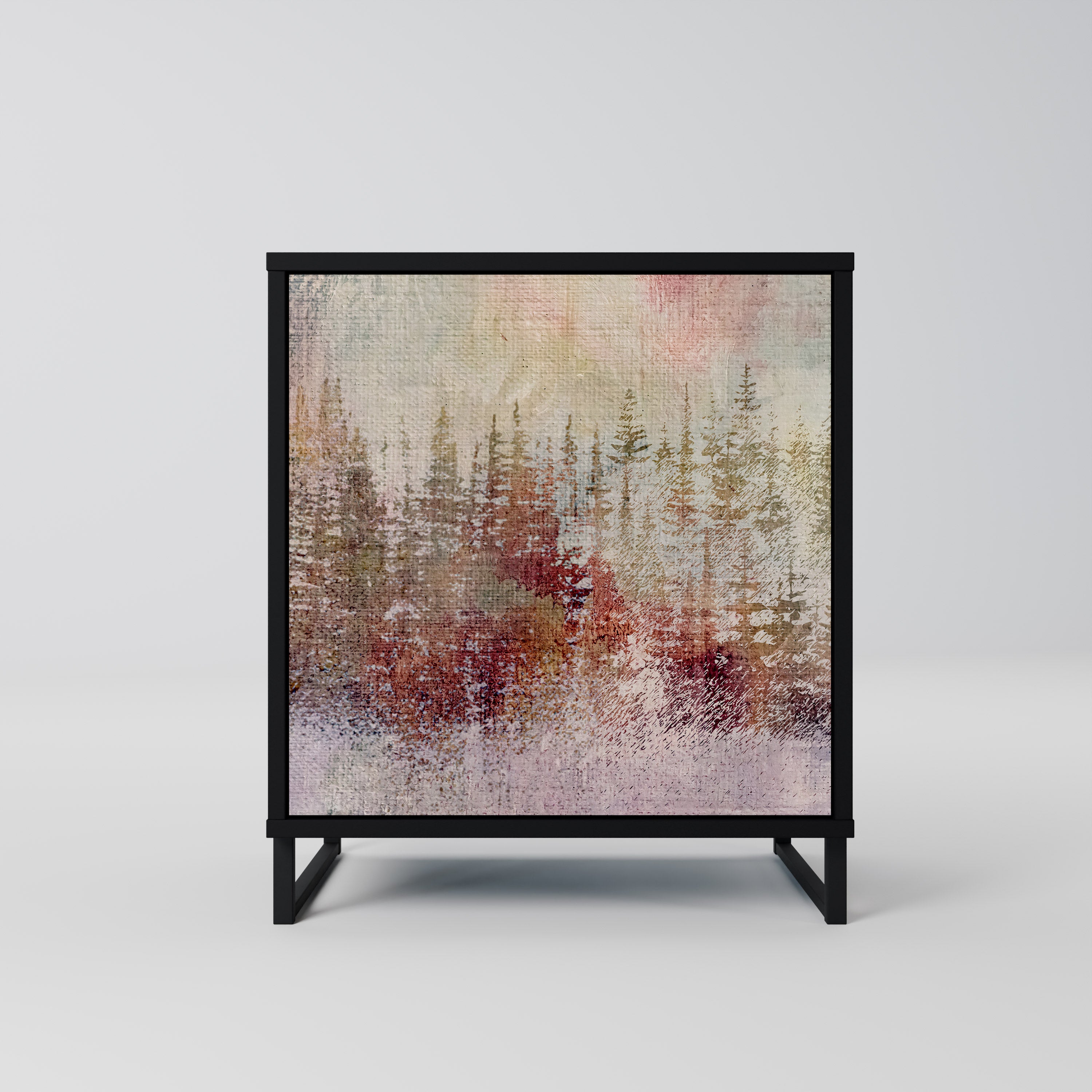 VEILED SUMMIT Sideboard mit 1 Tür in Schwarz