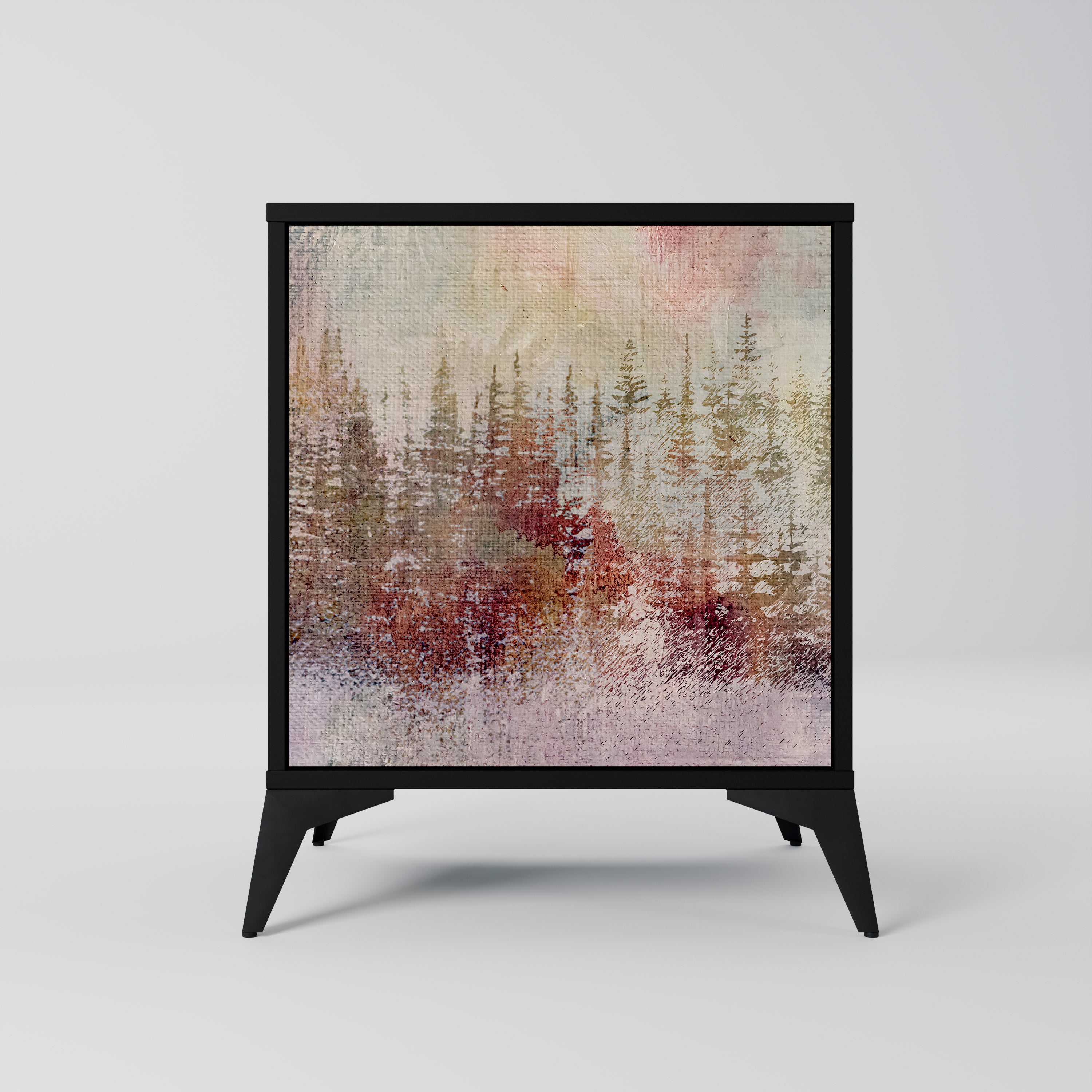 VEILED SUMMIT Sideboard mit 1 Tür in Schwarz