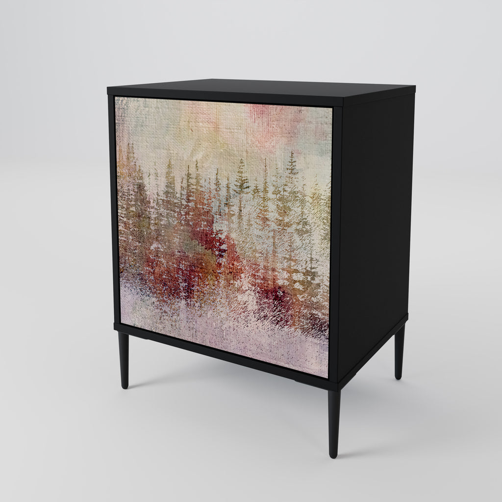 VEILED SUMMIT Sideboard mit 1 Tür in Schwarz