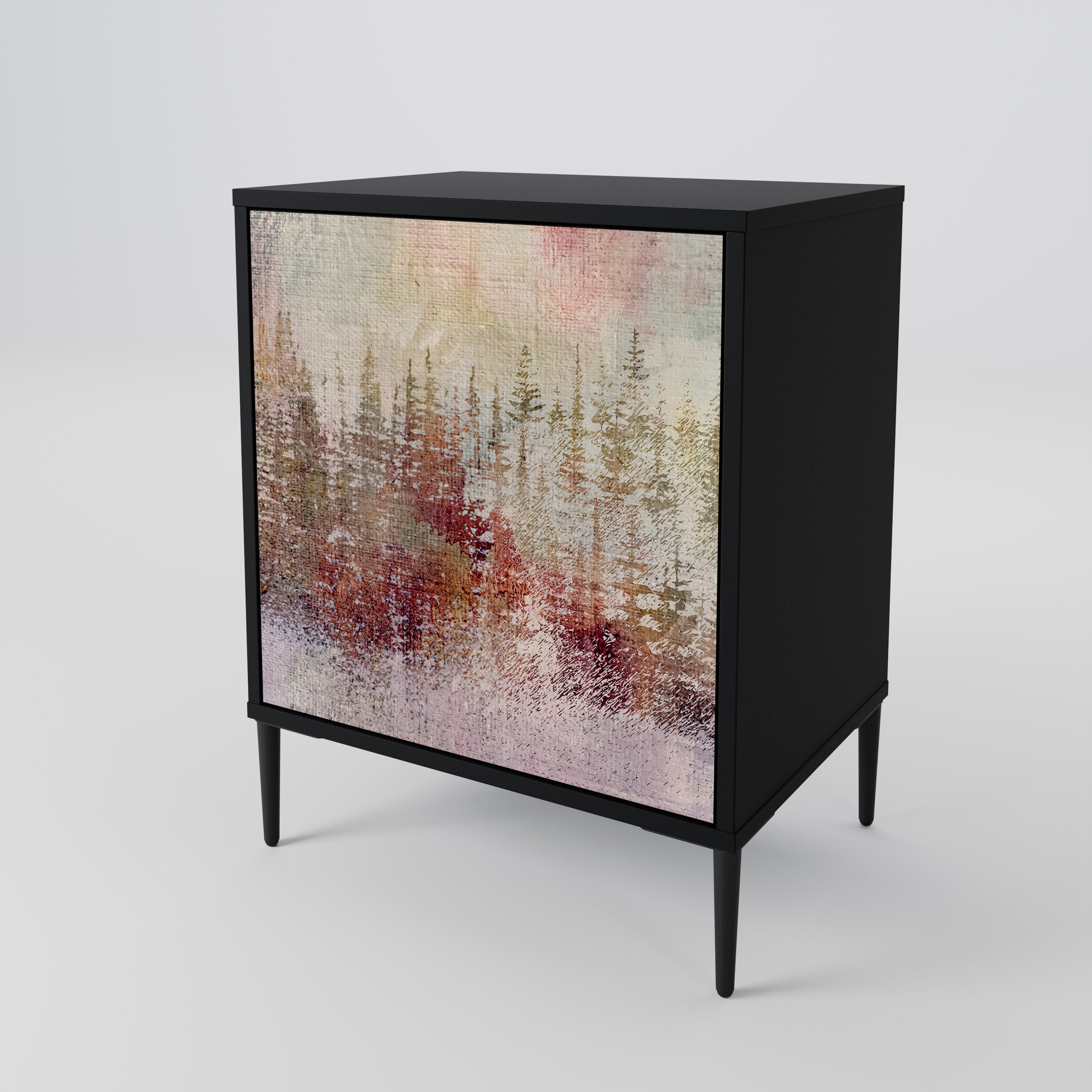 VEILED SUMMIT Sideboard mit 1 Tür in Schwarz