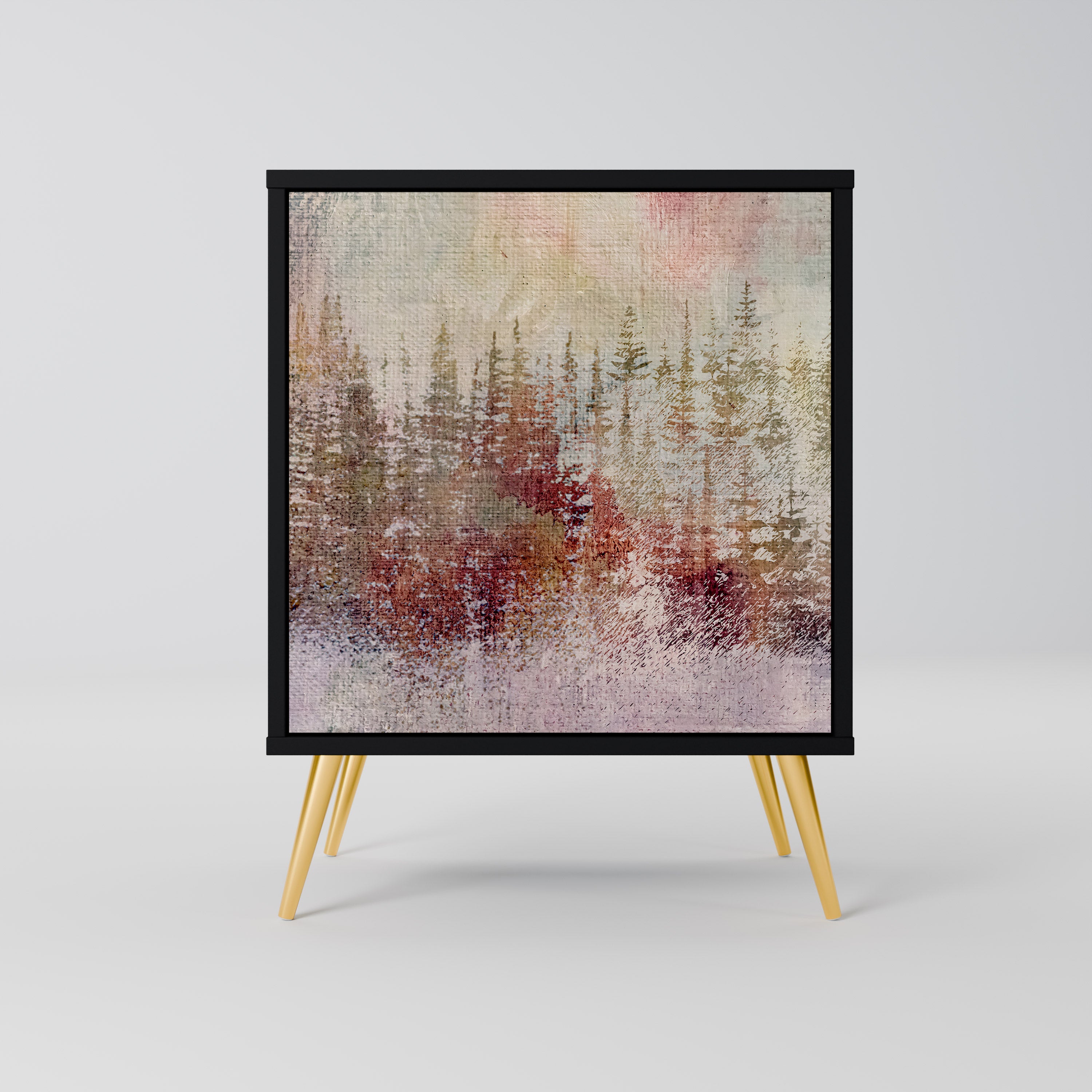 VEILED SUMMIT Sideboard mit 1 Tür in Schwarz