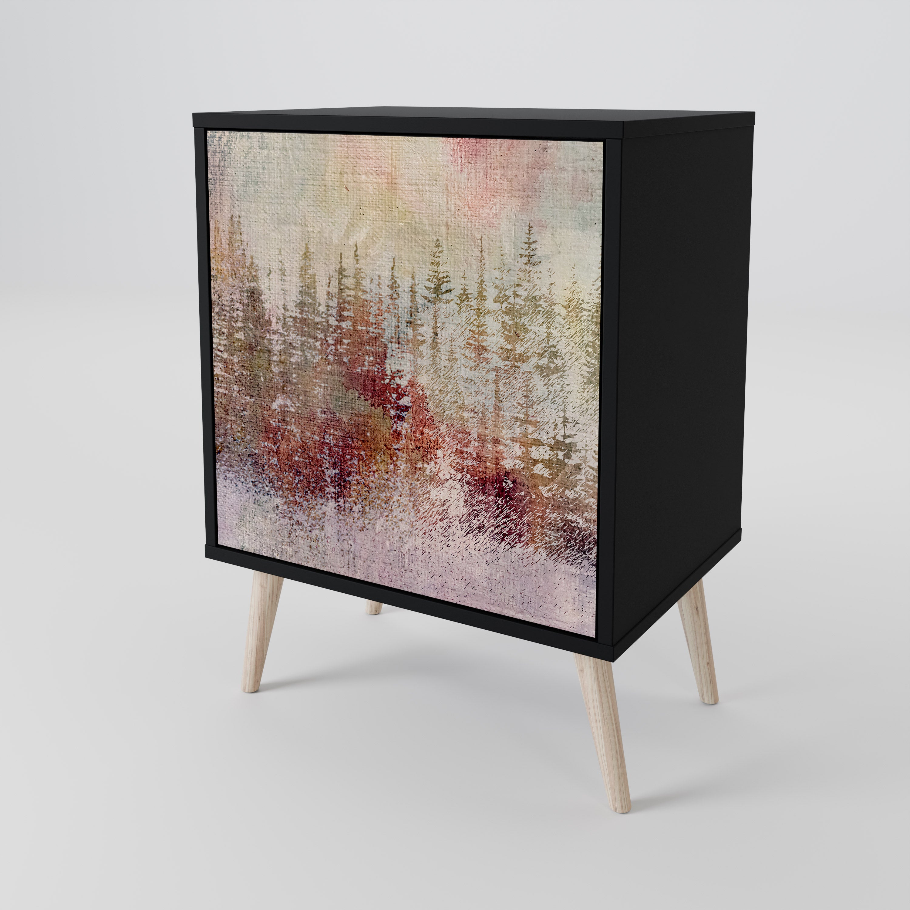 VEILED SUMMIT Sideboard mit 1 Tür in Schwarz