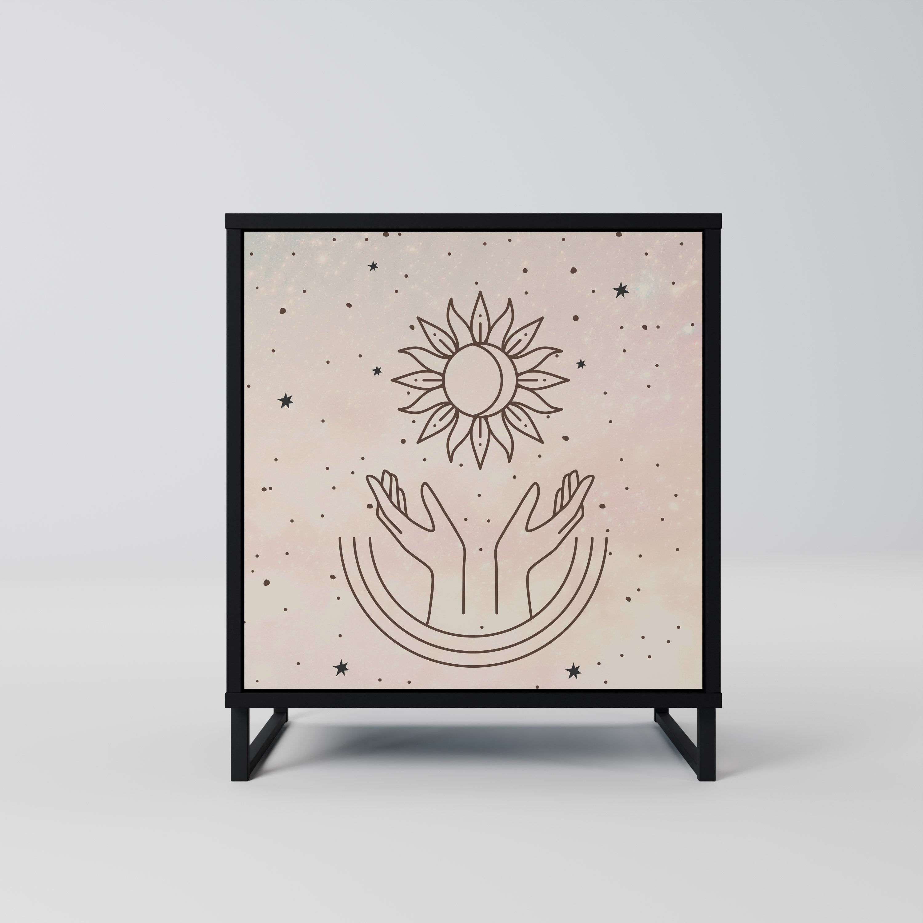 DELICATE BEAUTY Sideboard mit 1 Tür in Schwarz