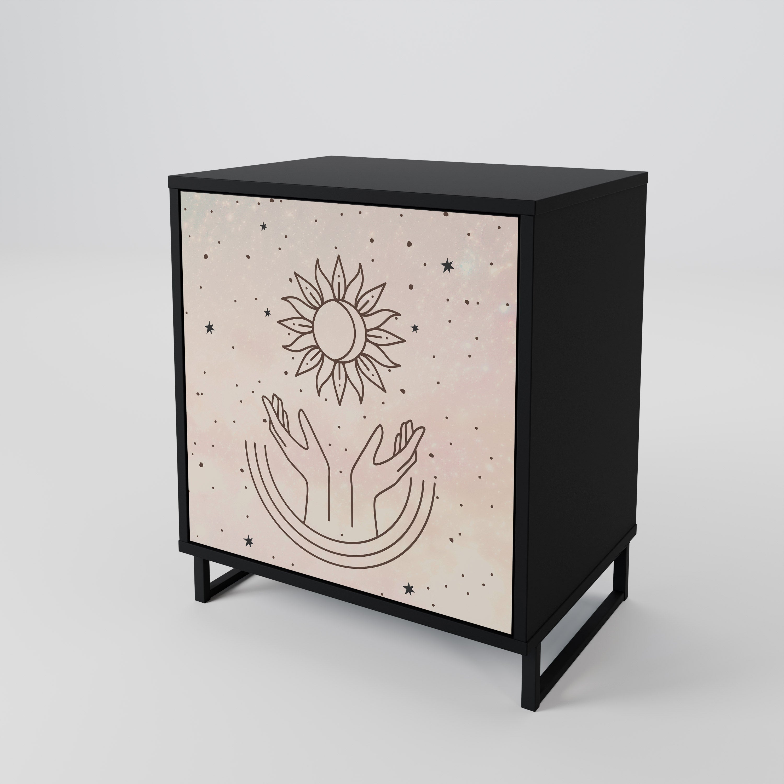 DELICATE BEAUTY Sideboard mit 1 Tür in Schwarz