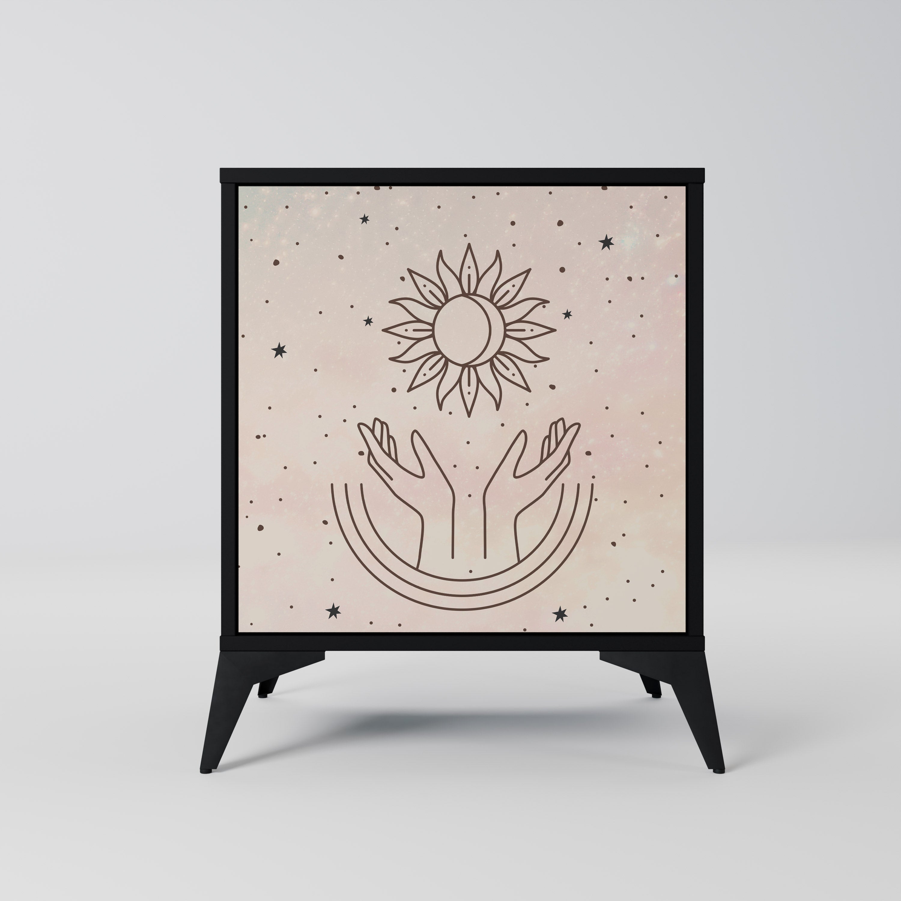 DELICATE BEAUTY Sideboard mit 1 Tür in Schwarz