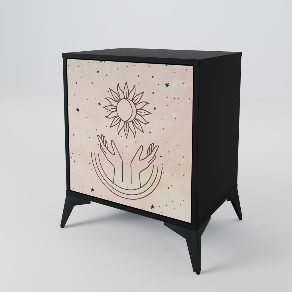 DELICATE BEAUTY Sideboard mit 1 Tür in Schwarz