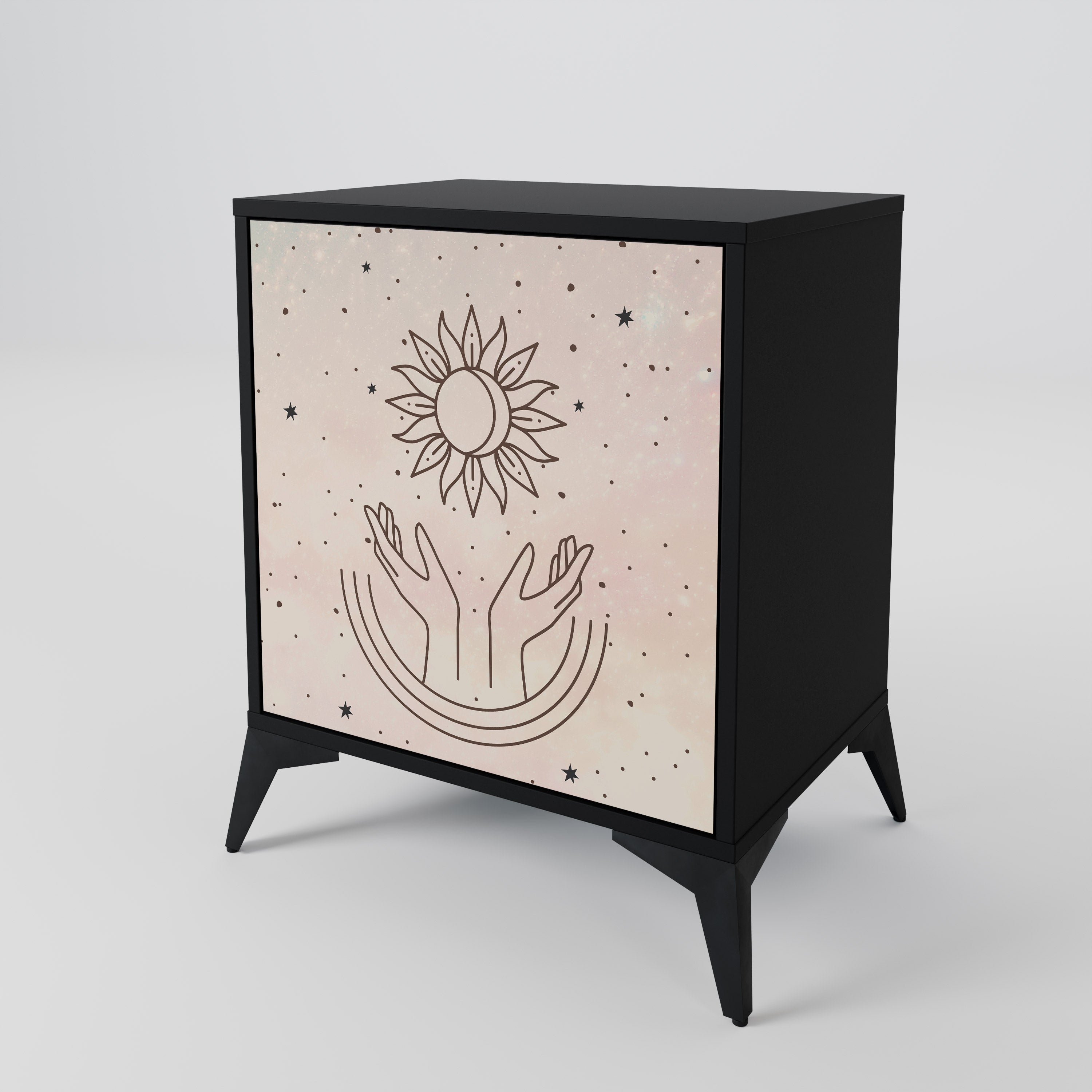 DELICATE BEAUTY Sideboard mit 1 Tür in Schwarz