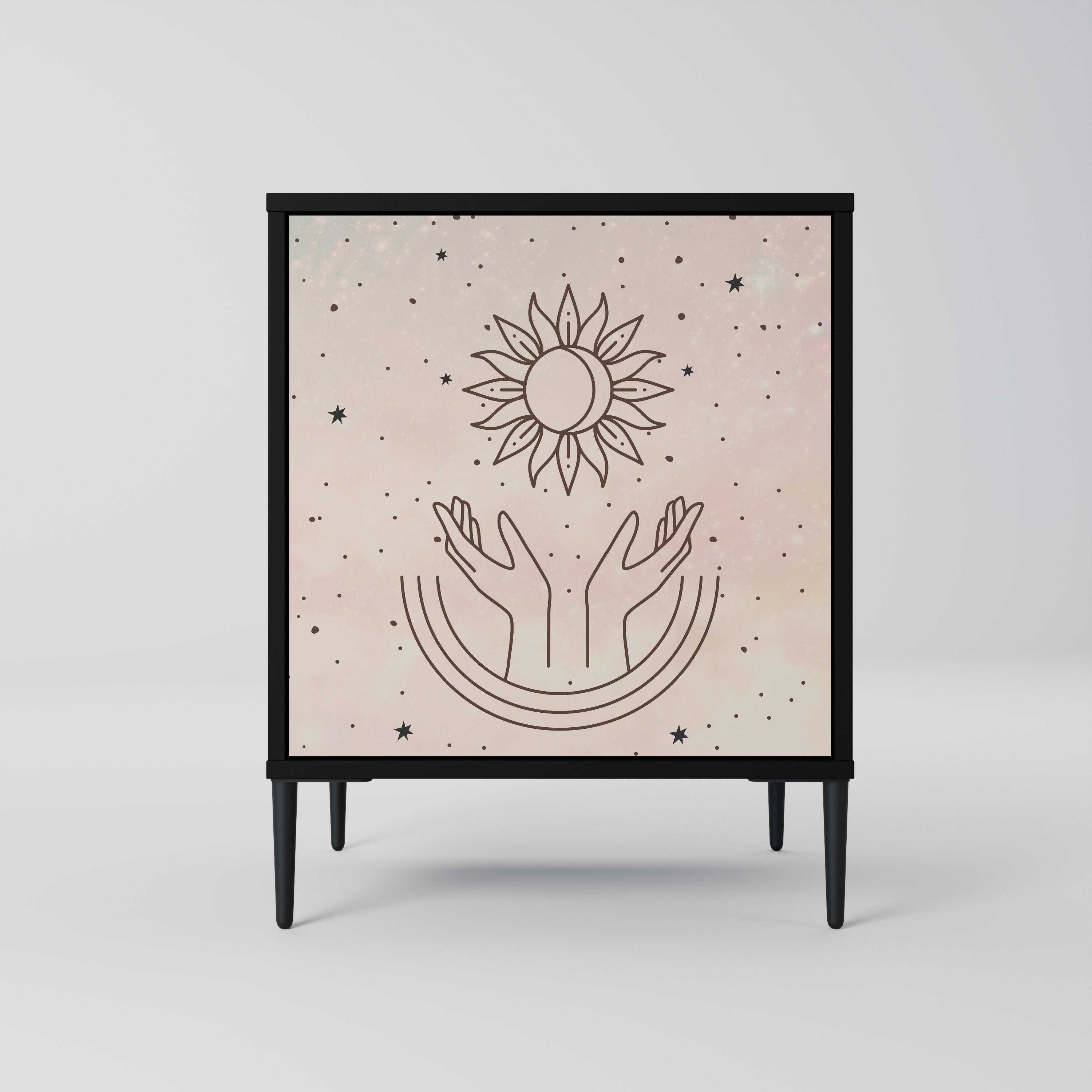 DELICATE BEAUTY Sideboard mit 1 Tür in Schwarz