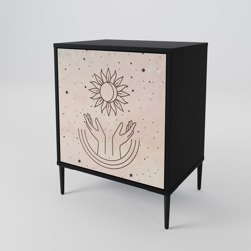 DELICATE BEAUTY Sideboard mit 1 Tür in Schwarz