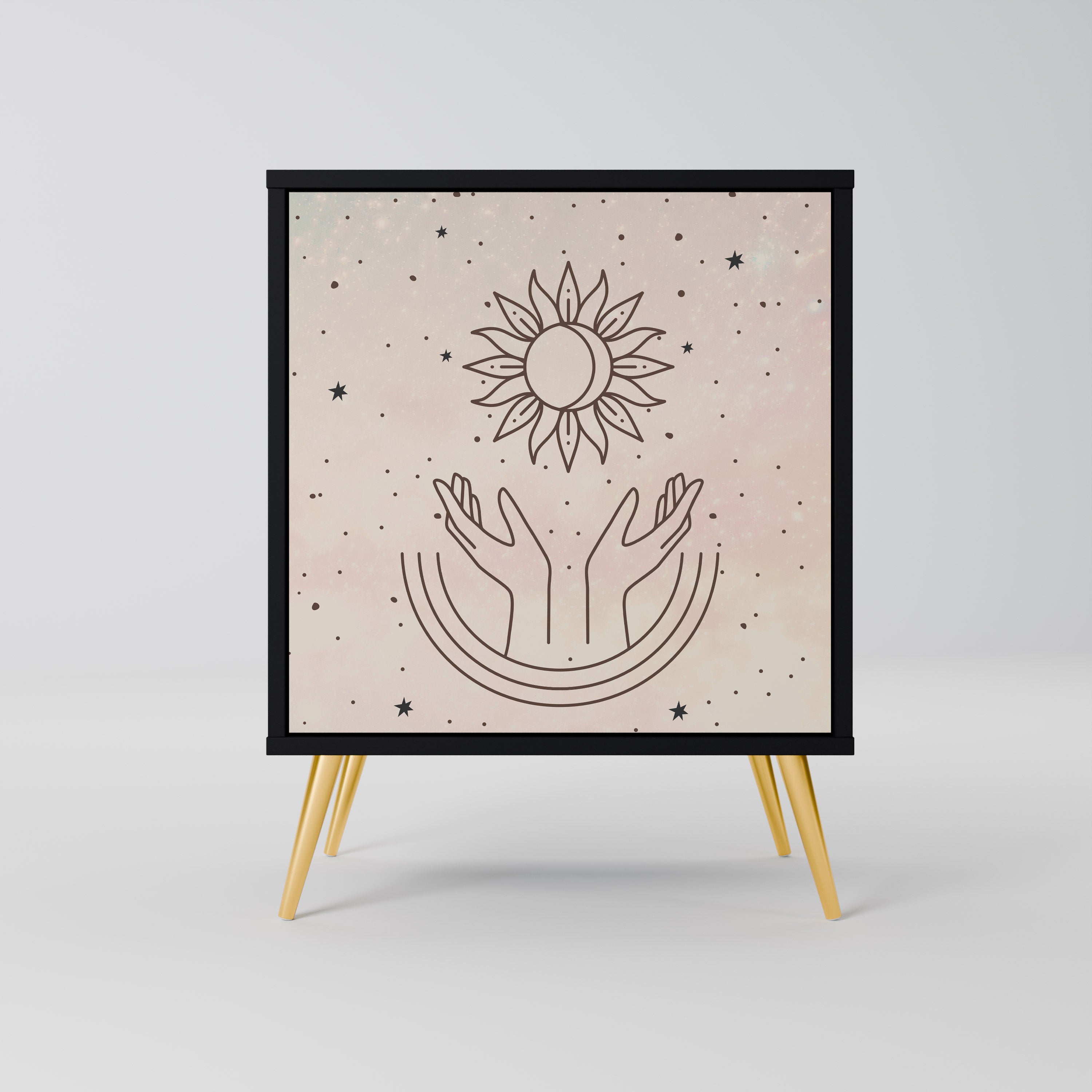 DELICATE BEAUTY Sideboard mit 1 Tür in Schwarz