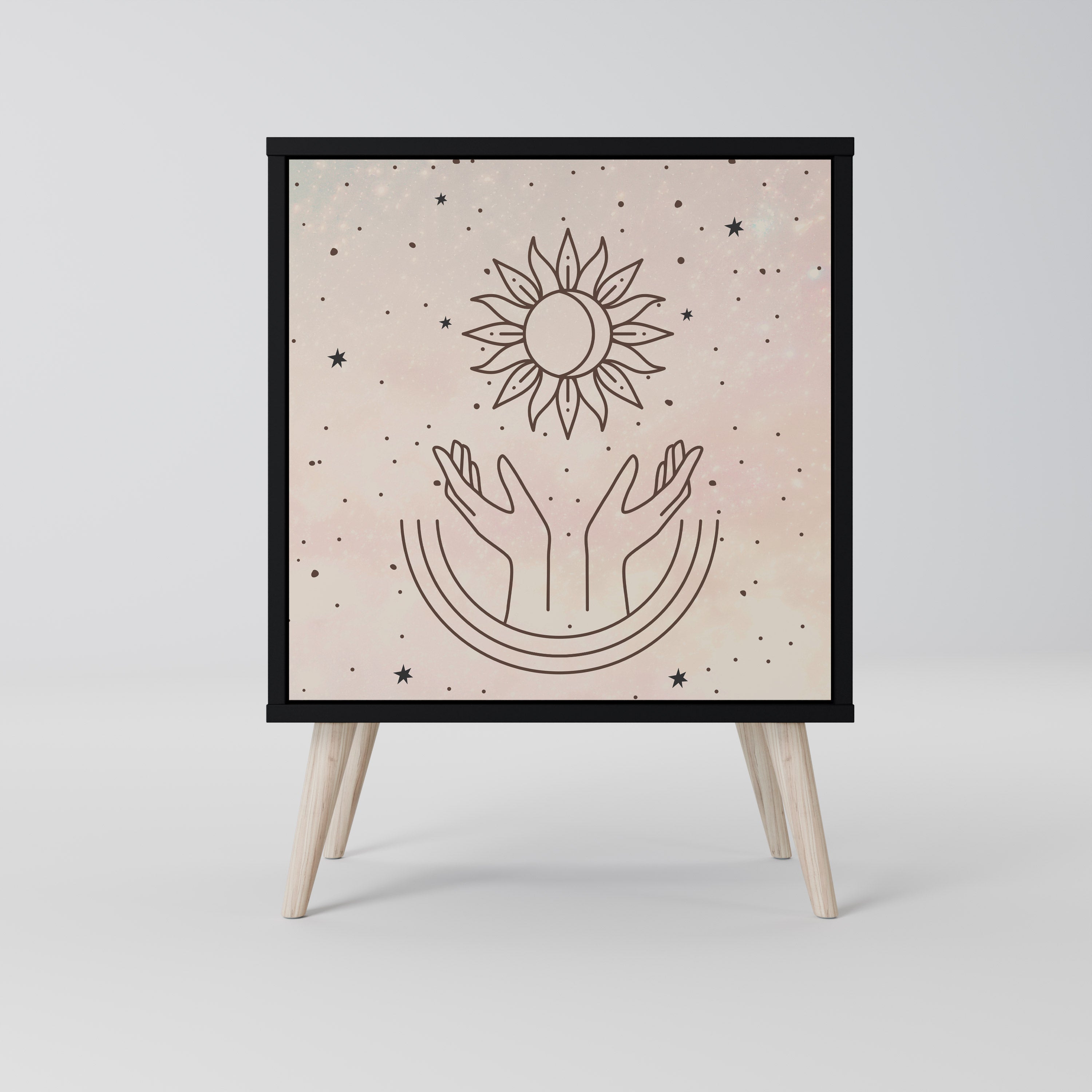 DELICATE BEAUTY Sideboard mit 1 Tür in Schwarz