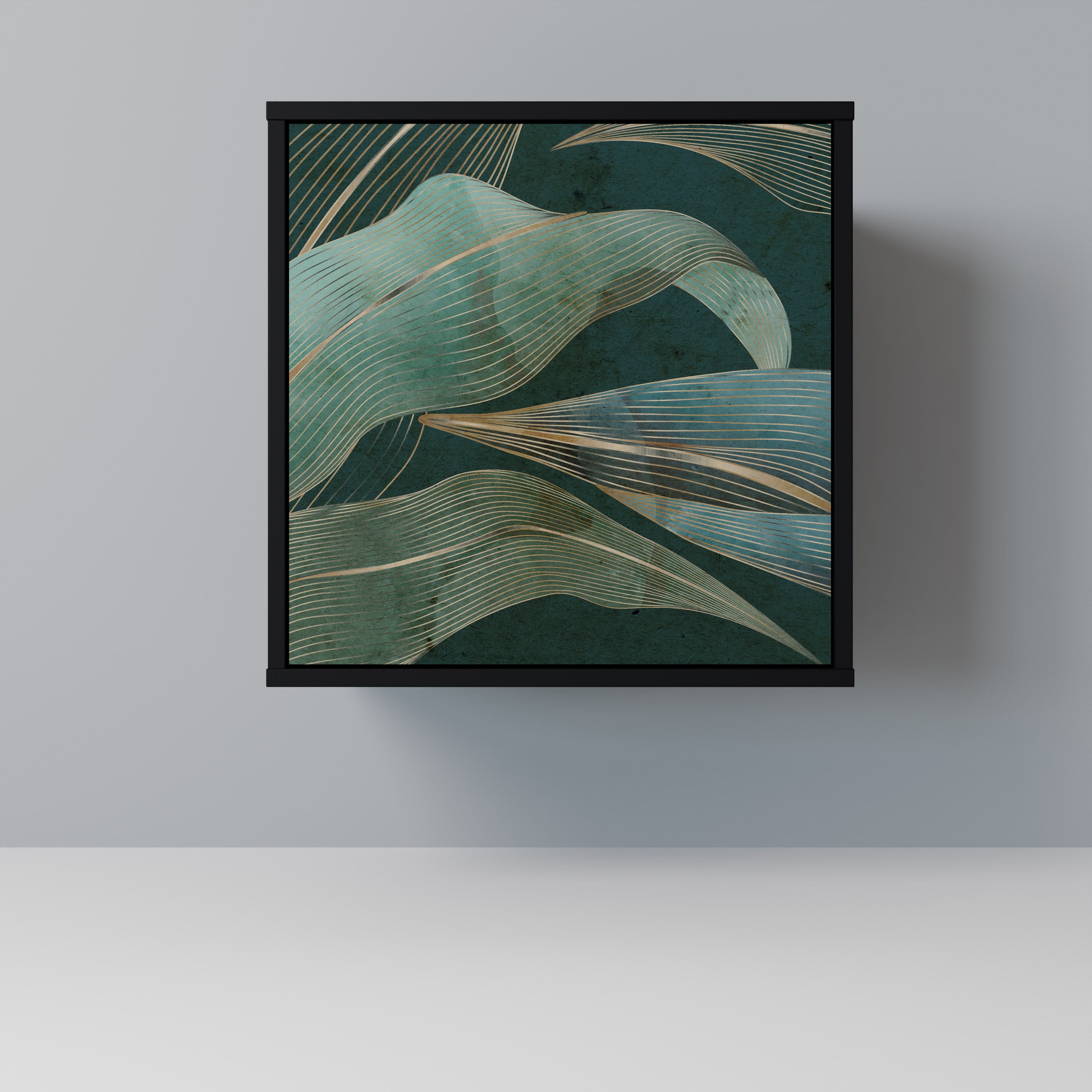 ROYAL GREEN Sideboard mit 1 Tür in Schwarz