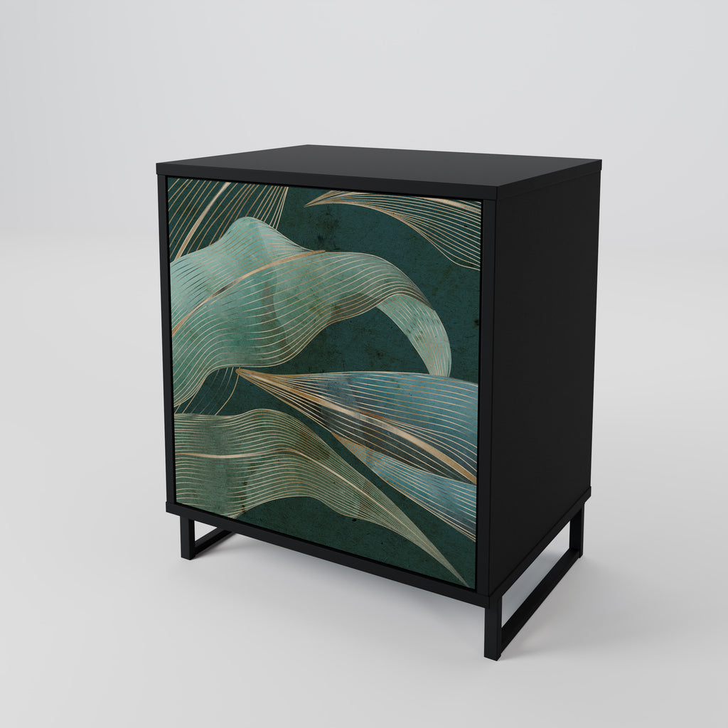 ROYAL GREEN Sideboard mit 1 Tür in Schwarz