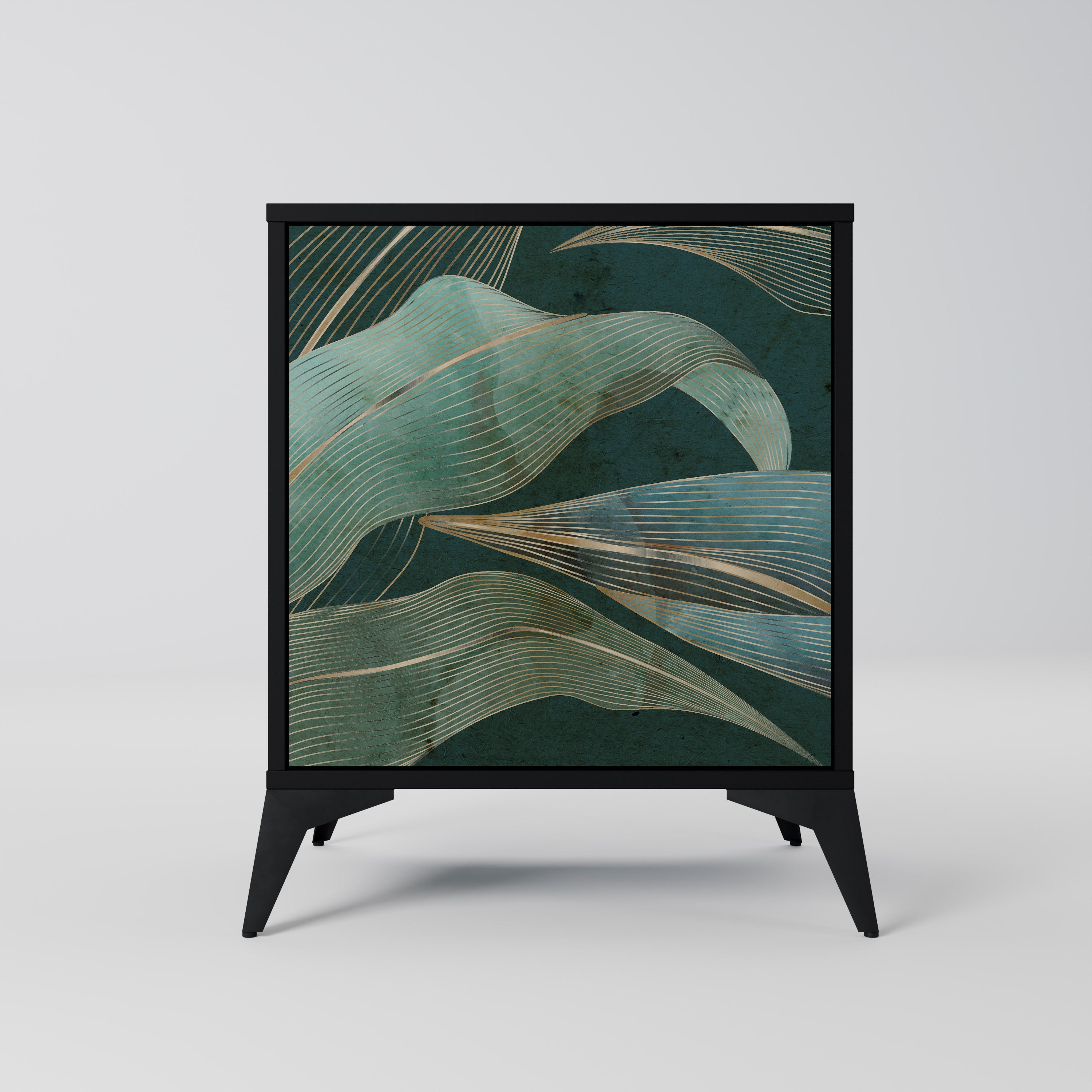 ROYAL GREEN Sideboard mit 1 Tür in Schwarz