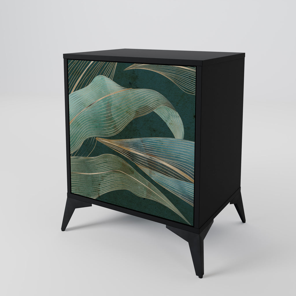 ROYAL GREEN Sideboard mit 1 Tür in Schwarz