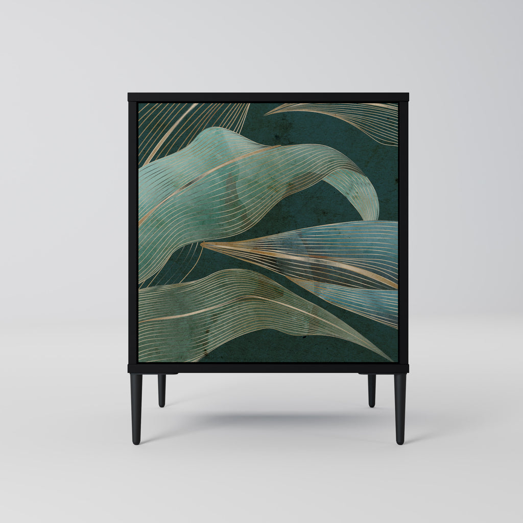 ROYAL GREEN Sideboard mit 1 Tür in Schwarz