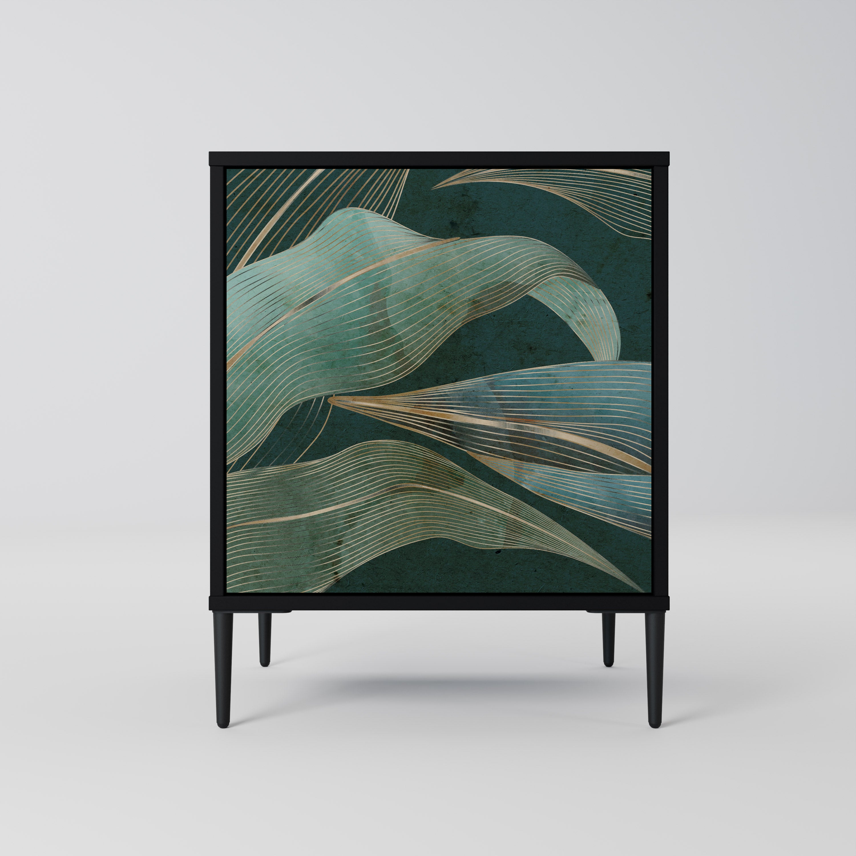 ROYAL GREEN Sideboard mit 1 Tür in Schwarz