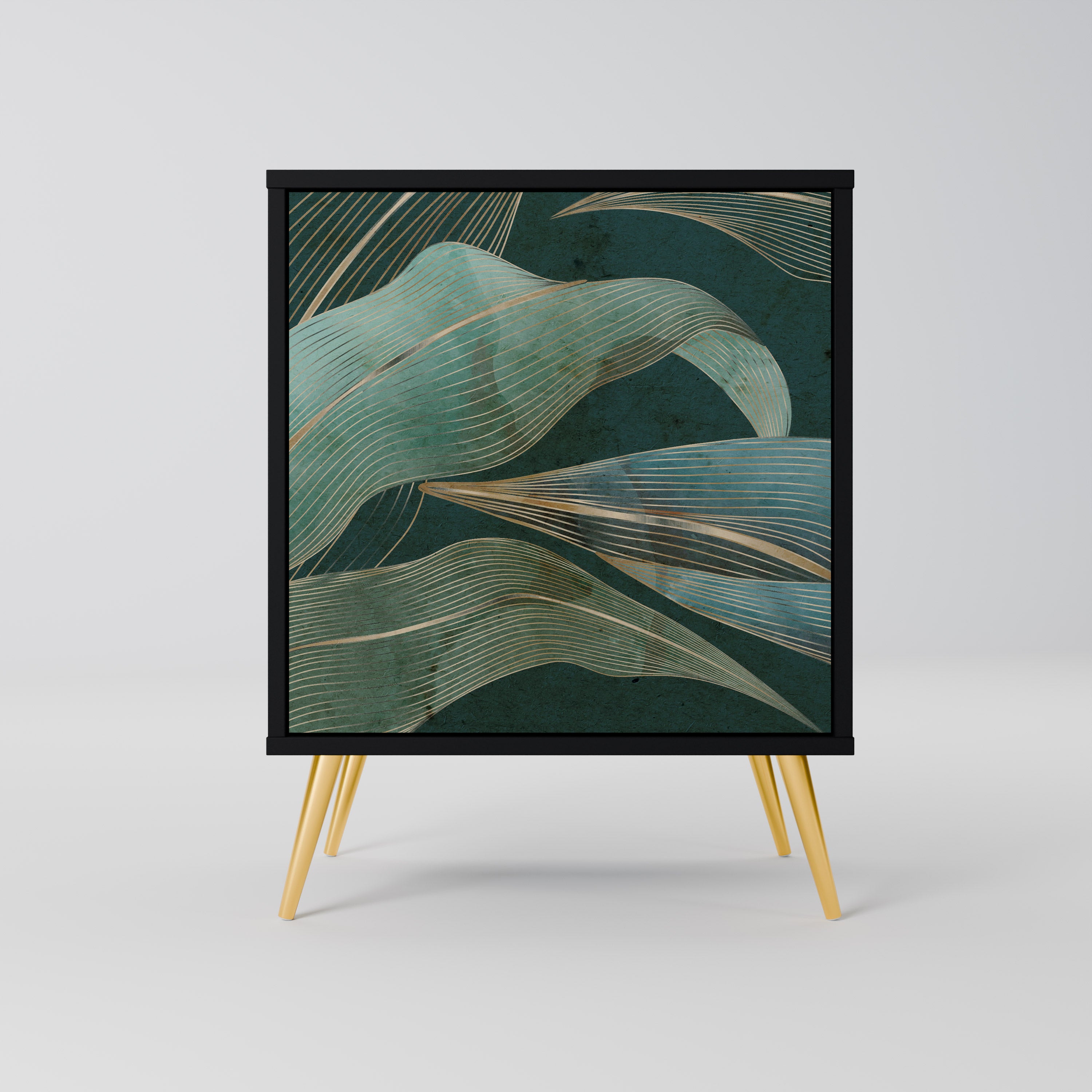 ROYAL GREEN Sideboard mit 1 Tür in Schwarz