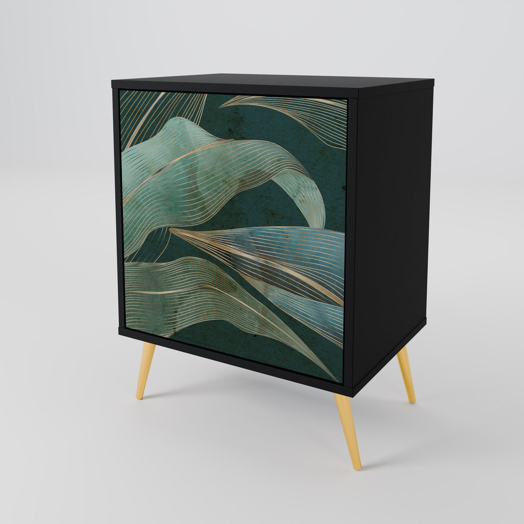 ROYAL GREEN Sideboard mit 1 Tür in Schwarz