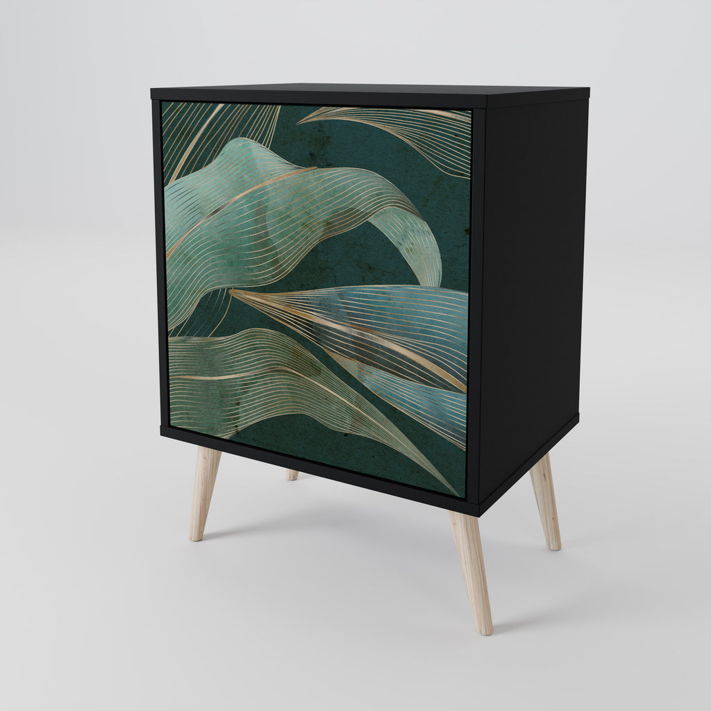 ROYAL GREEN Sideboard mit 1 Tür in Schwarz