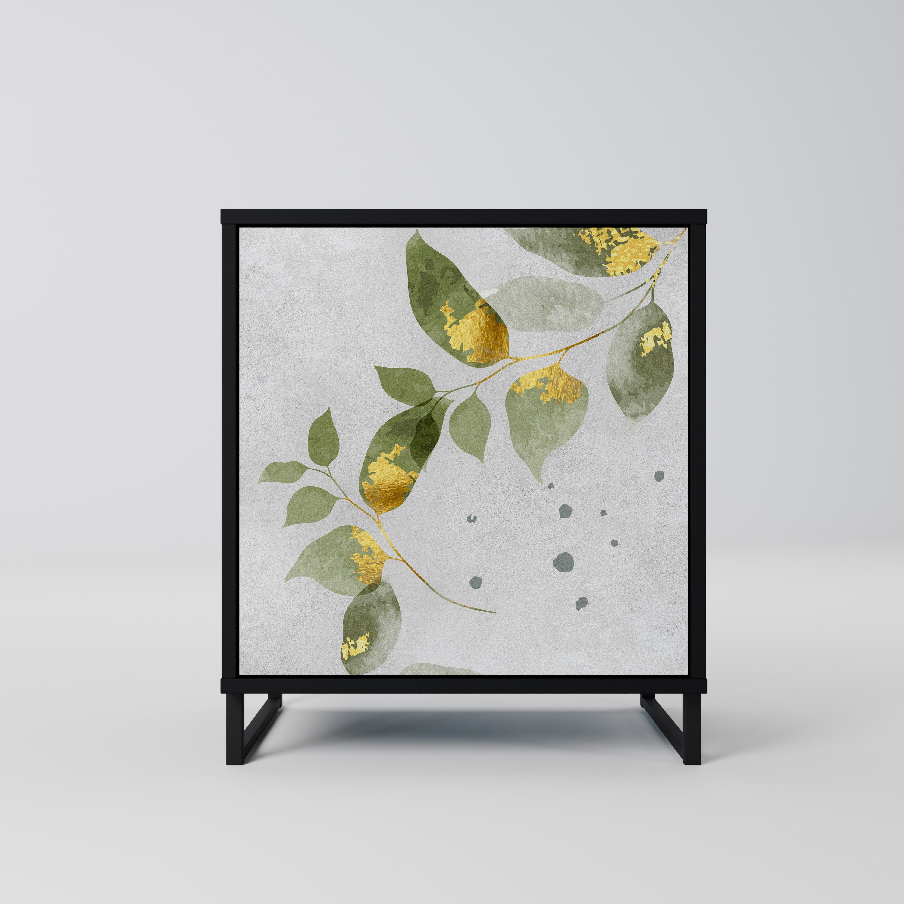 ELEGANT BOTANICS Sideboard mit 1 Tür in Schwarz