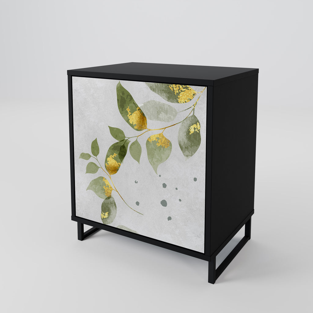 ELEGANT BOTANICS Sideboard mit 1 Tür in Schwarz