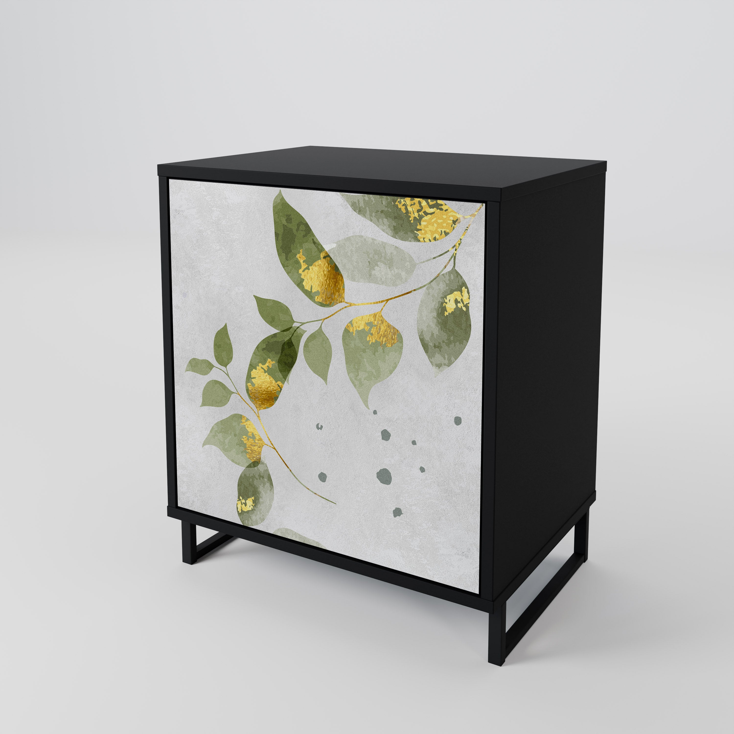 ELEGANT BOTANICS Sideboard mit 1 Tür in Schwarz