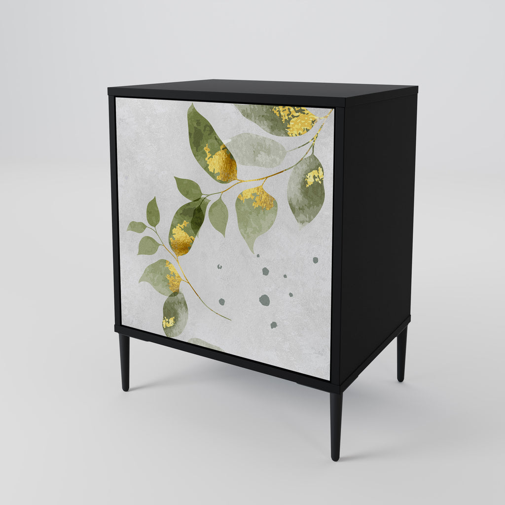 ELEGANT BOTANICS Sideboard mit 1 Tür in Schwarz