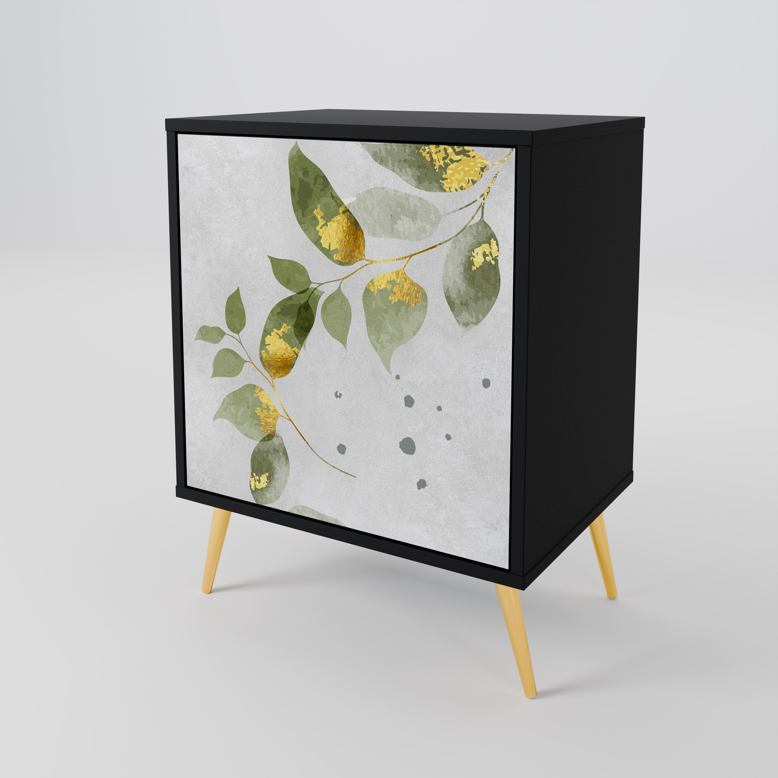 ELEGANT BOTANICS Sideboard mit 1 Tür in Schwarz