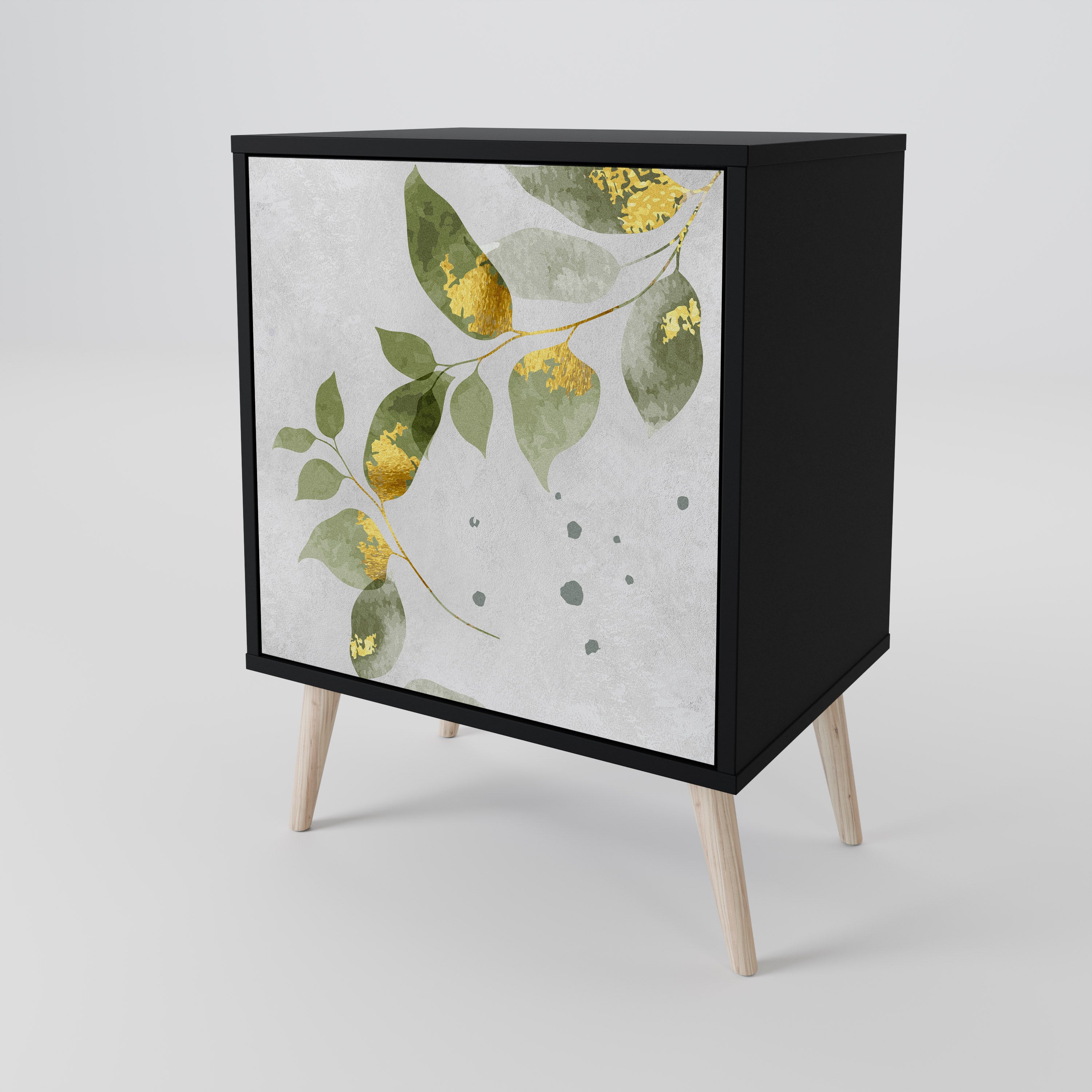 ELEGANT BOTANICS Sideboard mit 1 Tür in Schwarz