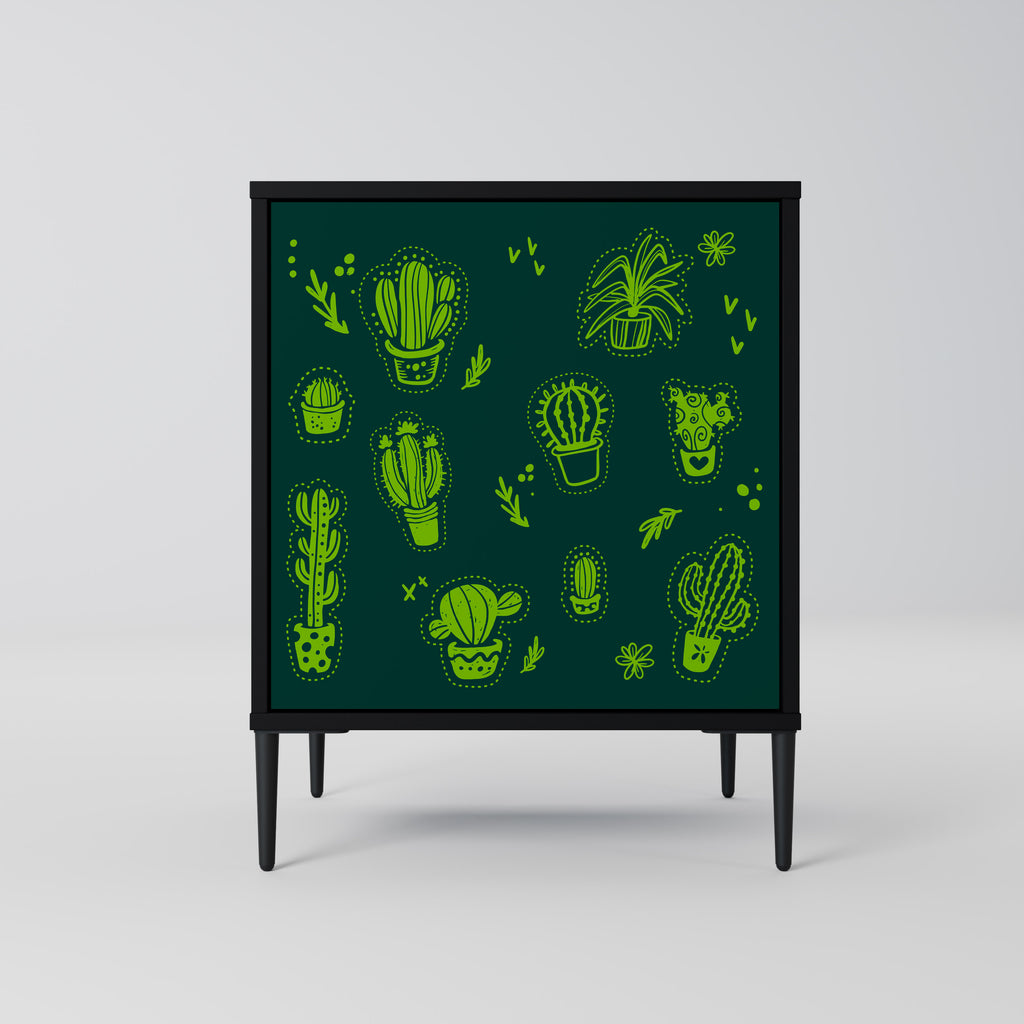 DESERT GREEN Sideboard mit 1 Tür in Schwarz