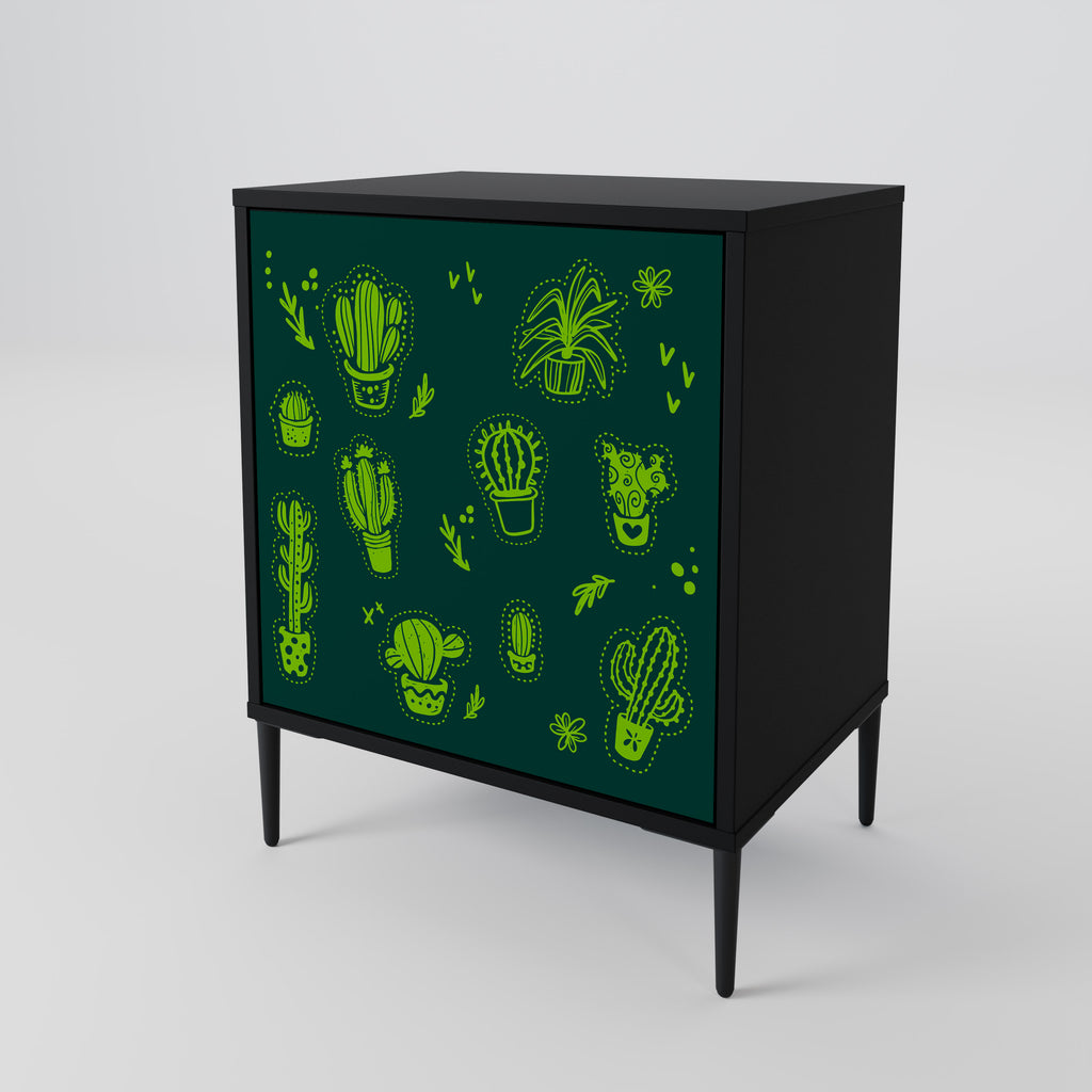DESERT GREEN Sideboard mit 1 Tür in Schwarz