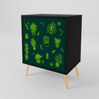 DESERT GREEN Sideboard mit 1 Tür in Schwarz