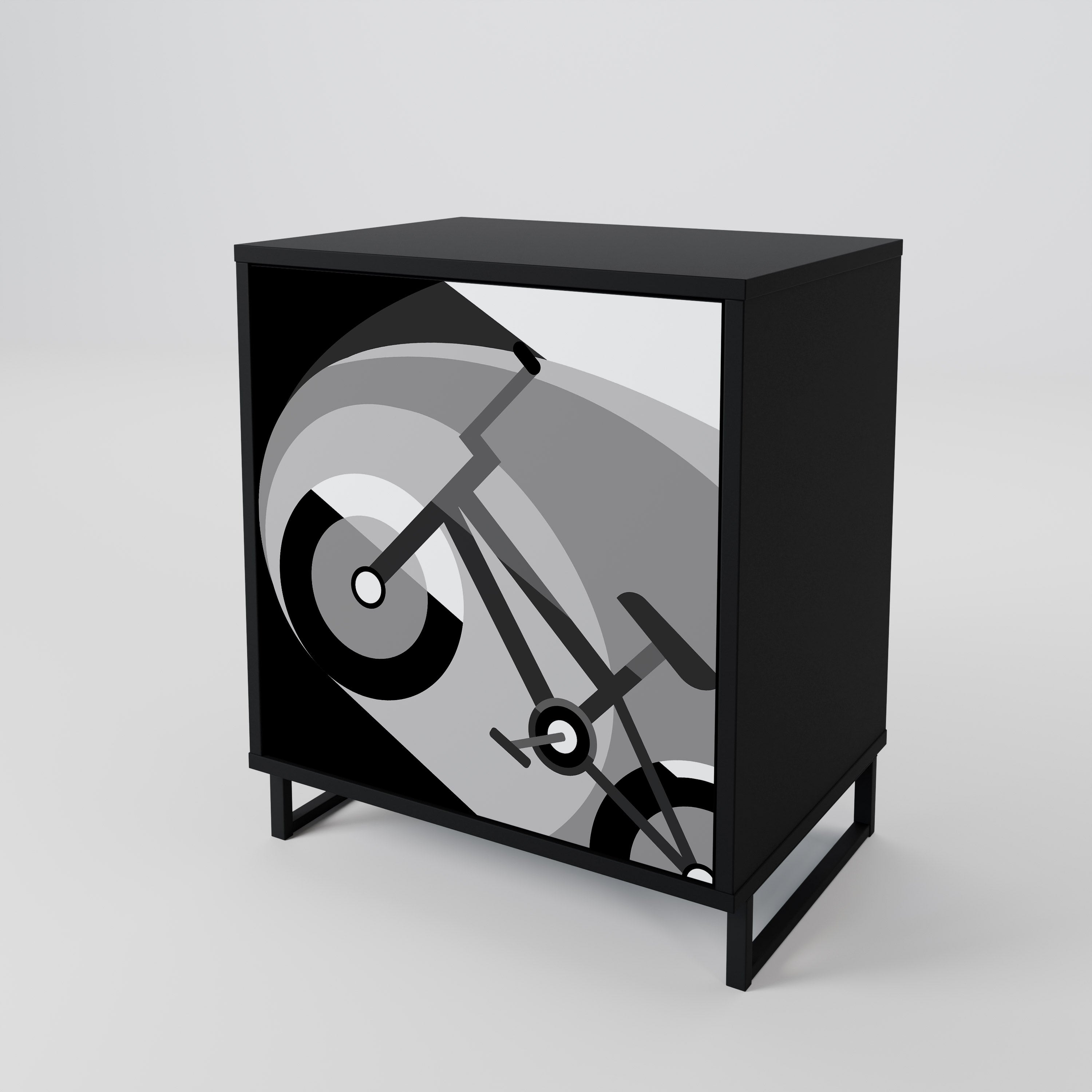 BIKE ENERGY Sideboard mit 1 Tür in Schwarz