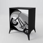 BIKE ENERGY 1-Door Sideboard in Black Finish