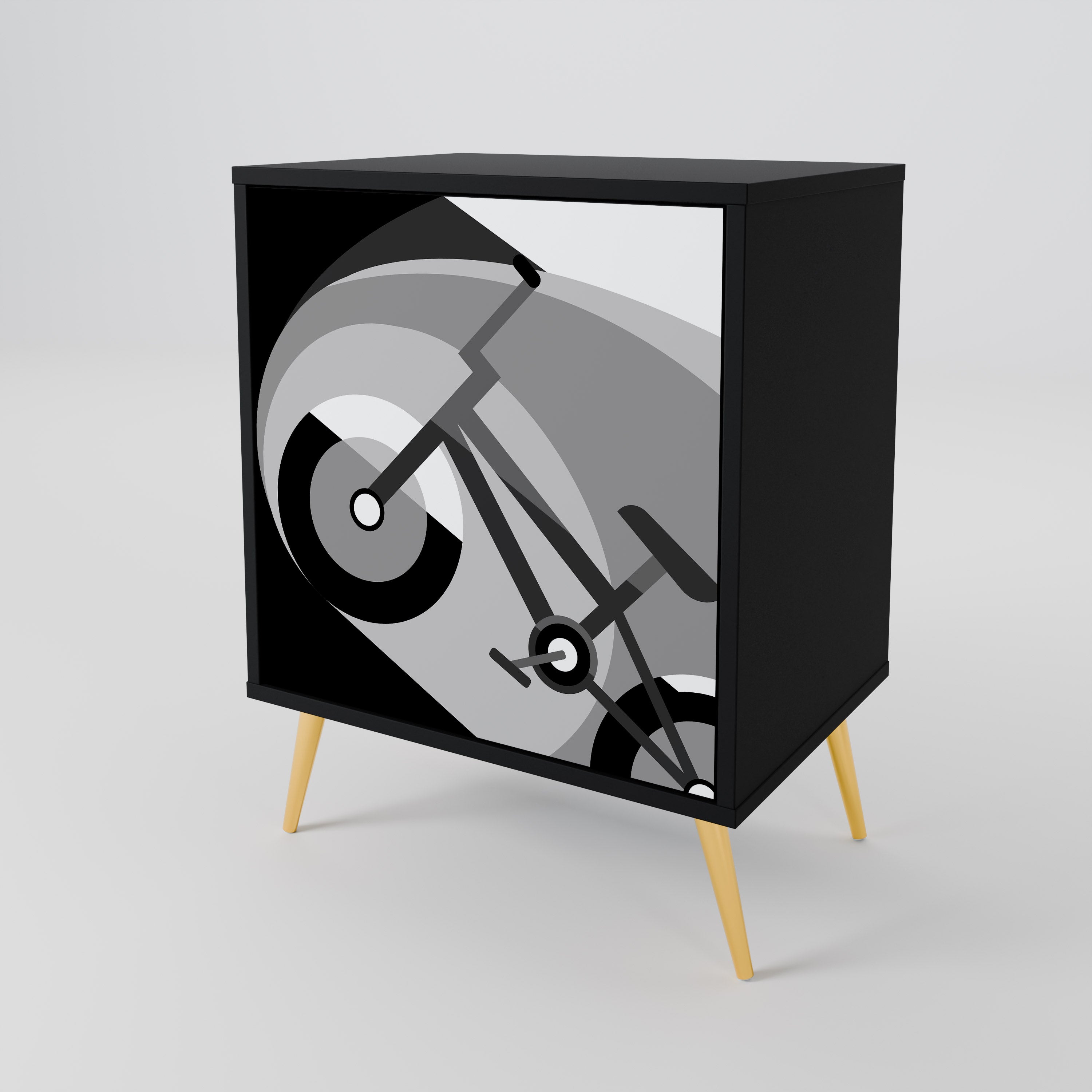 BIKE ENERGY Sideboard mit 1 Tür in Schwarz