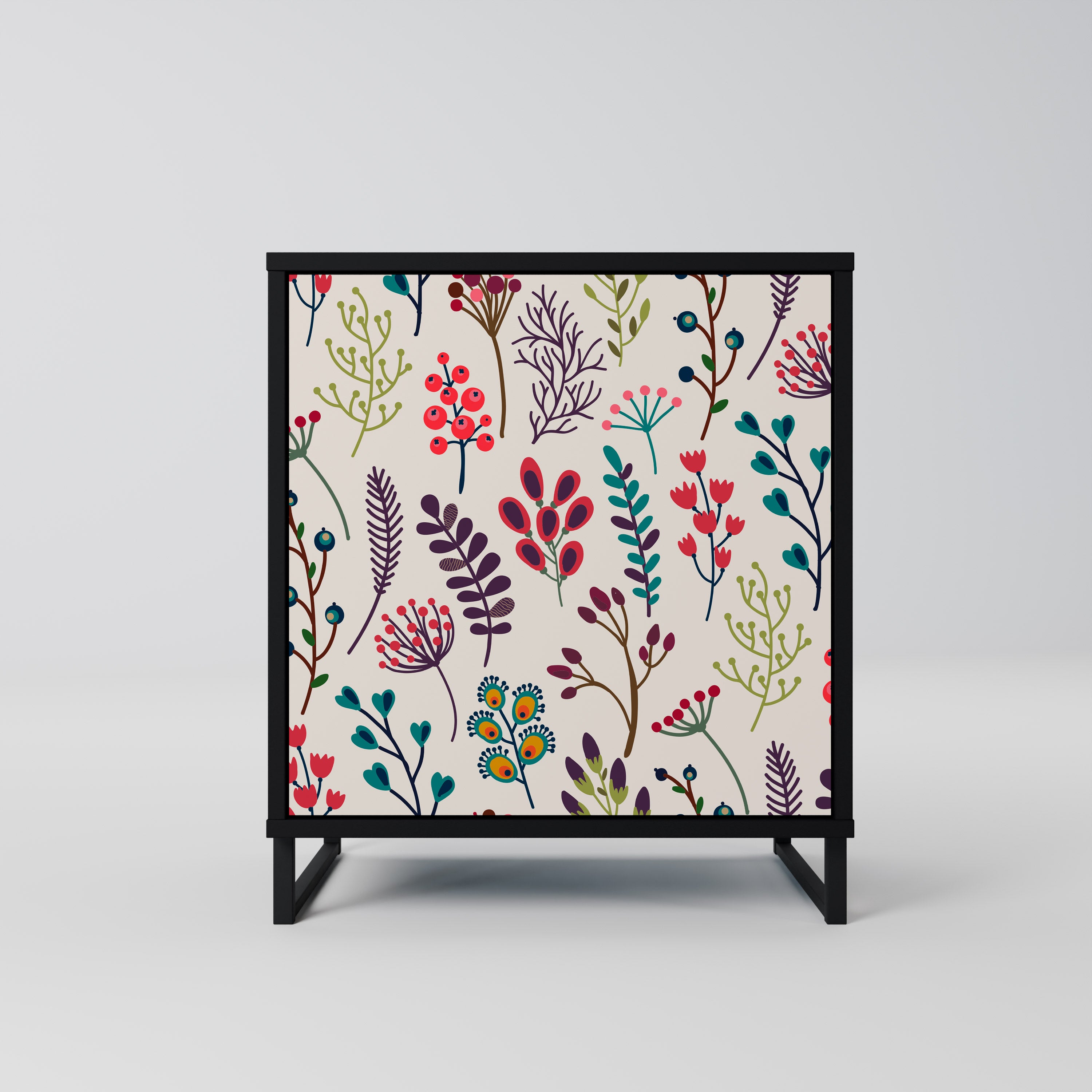 AUTUMN SUNDRIES Sideboard mit 1 Tür in Schwarz