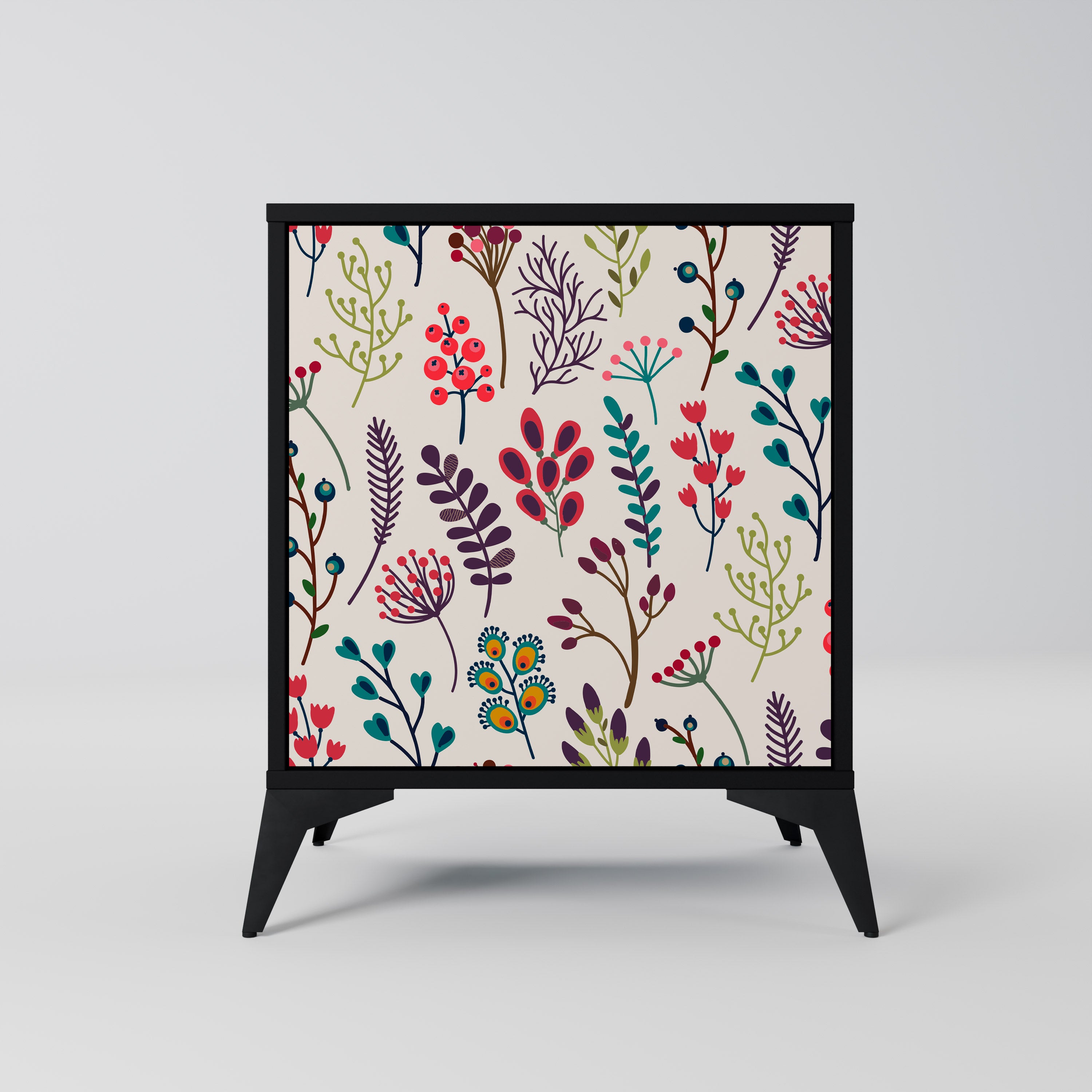 AUTUMN SUNDRIES Sideboard mit 1 Tür in Schwarz