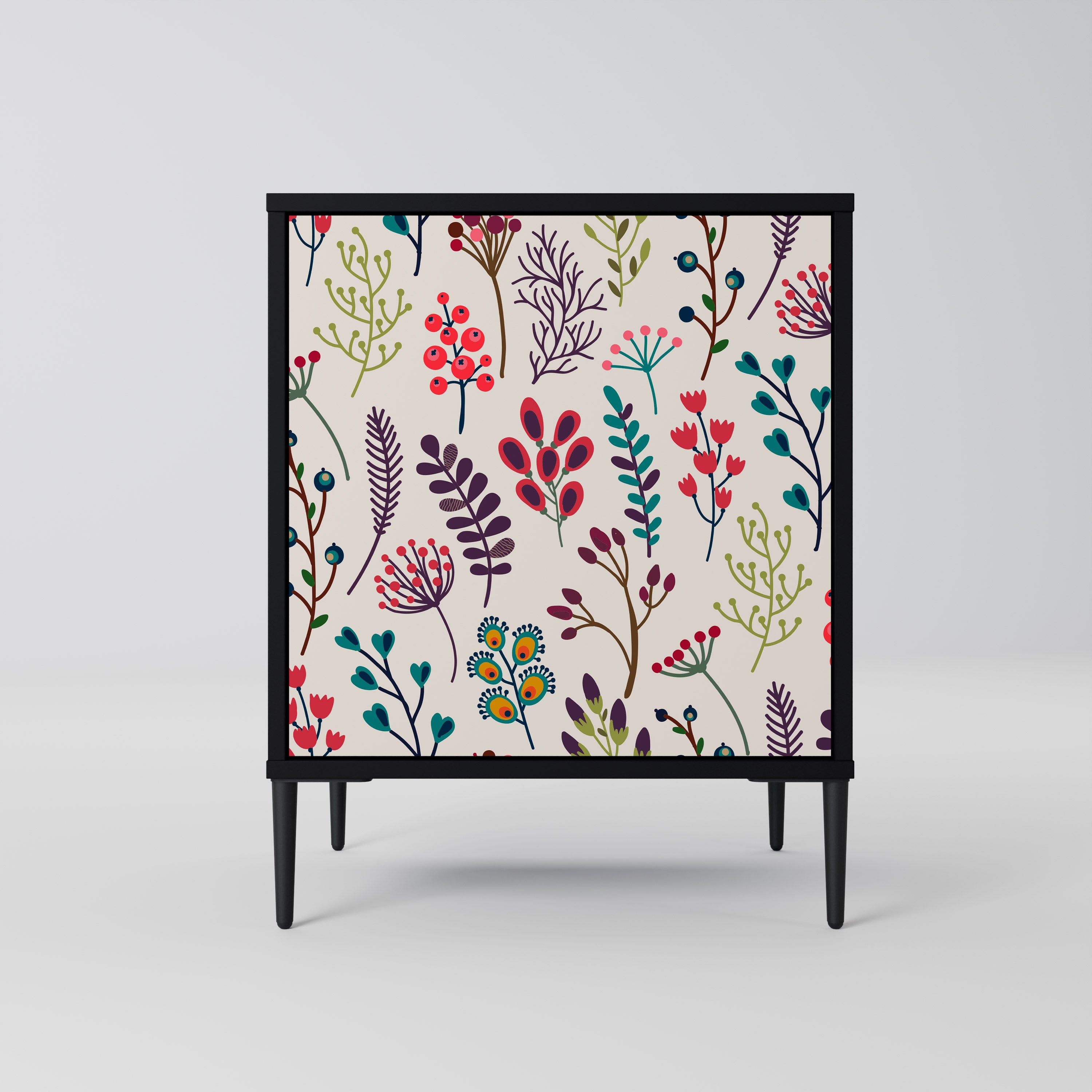 AUTUMN SUNDRIES Sideboard mit 1 Tür in Schwarz