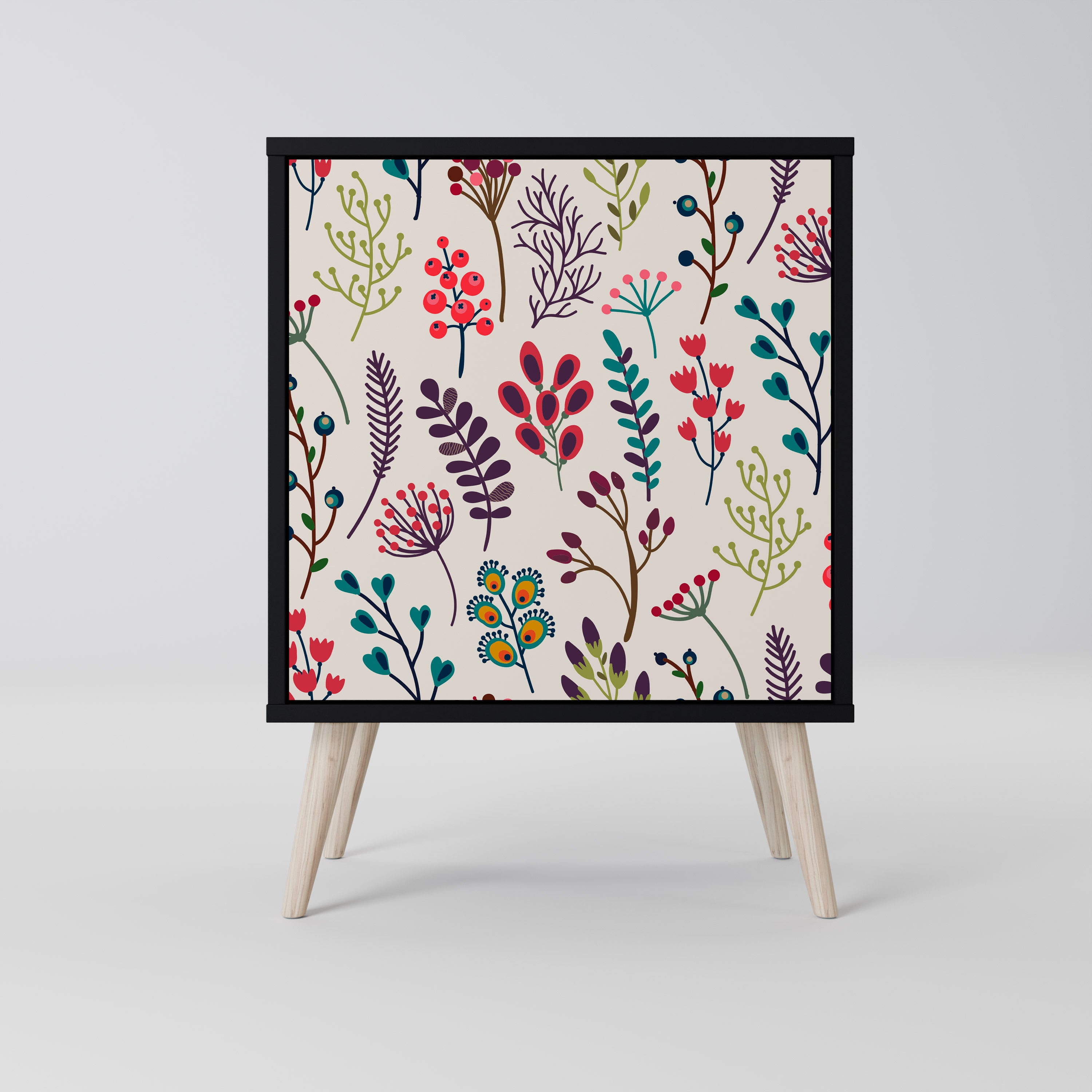 AUTUMN SUNDRIES Sideboard mit 1 Tür in Schwarz