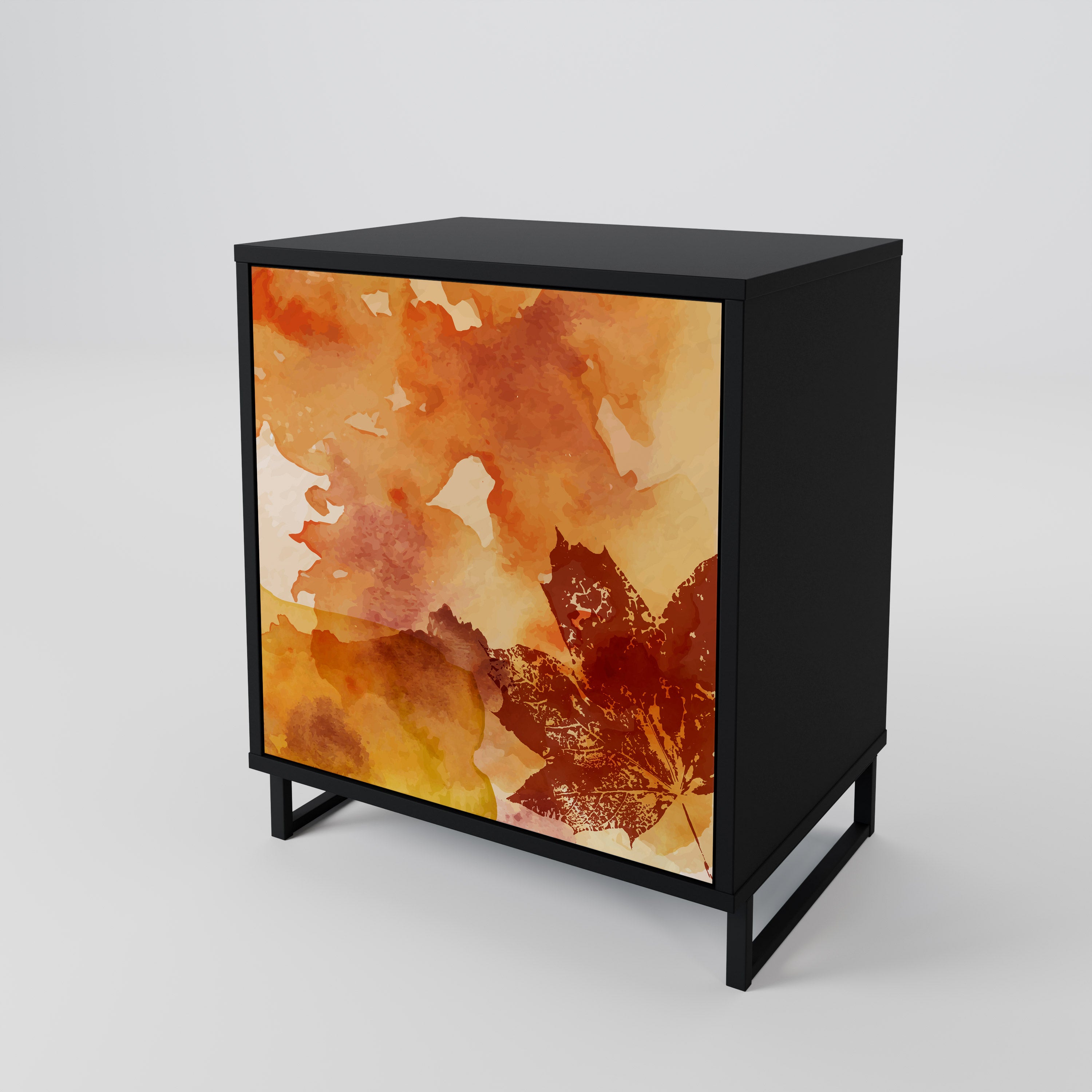 TRACES OF AUTUMN Sideboard mit 1 Tür in Schwarz